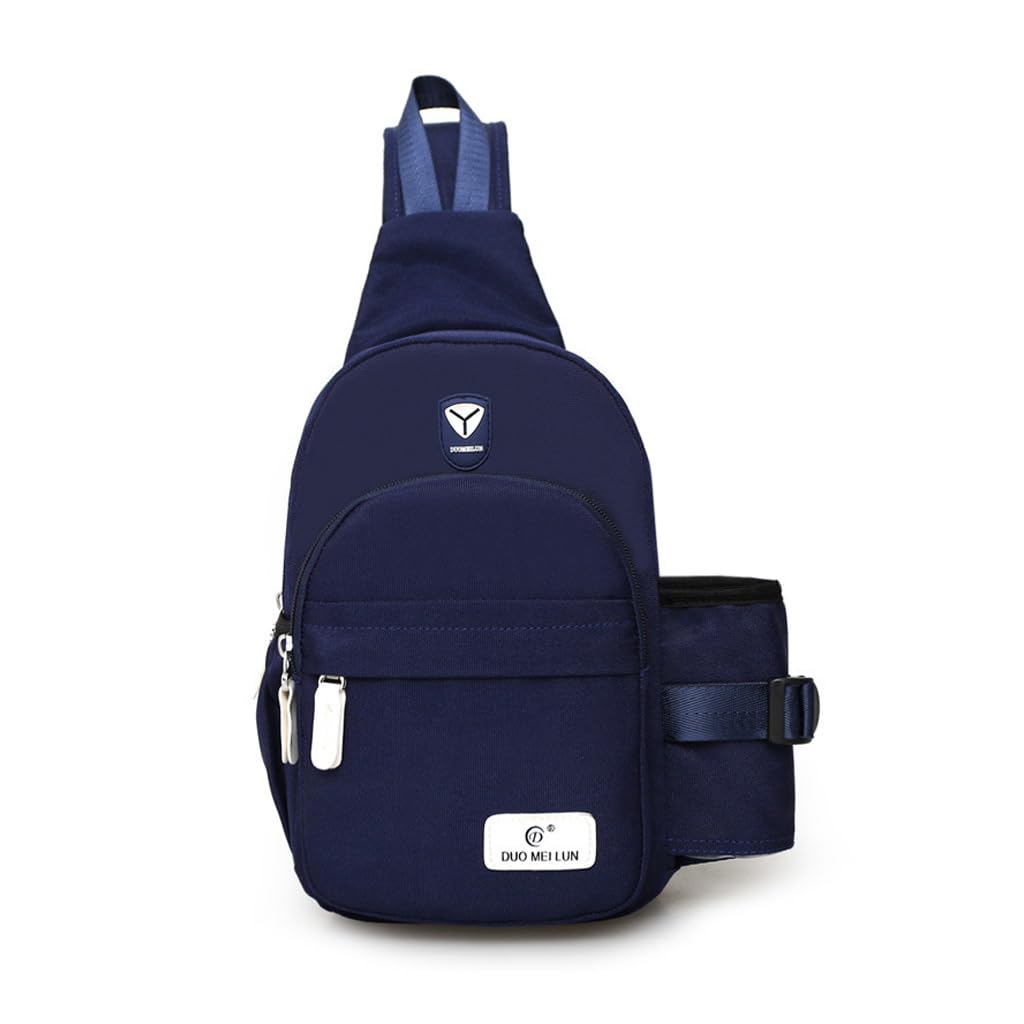 **Spencer Canvas Sling Bag for Men & Women - Durable Crossbody Chest Shoulder Bag for Gym, Travel, Hiking & Outdoor Adventures (Blue) - Perfect for Workouts, Commuting & Daily Use**