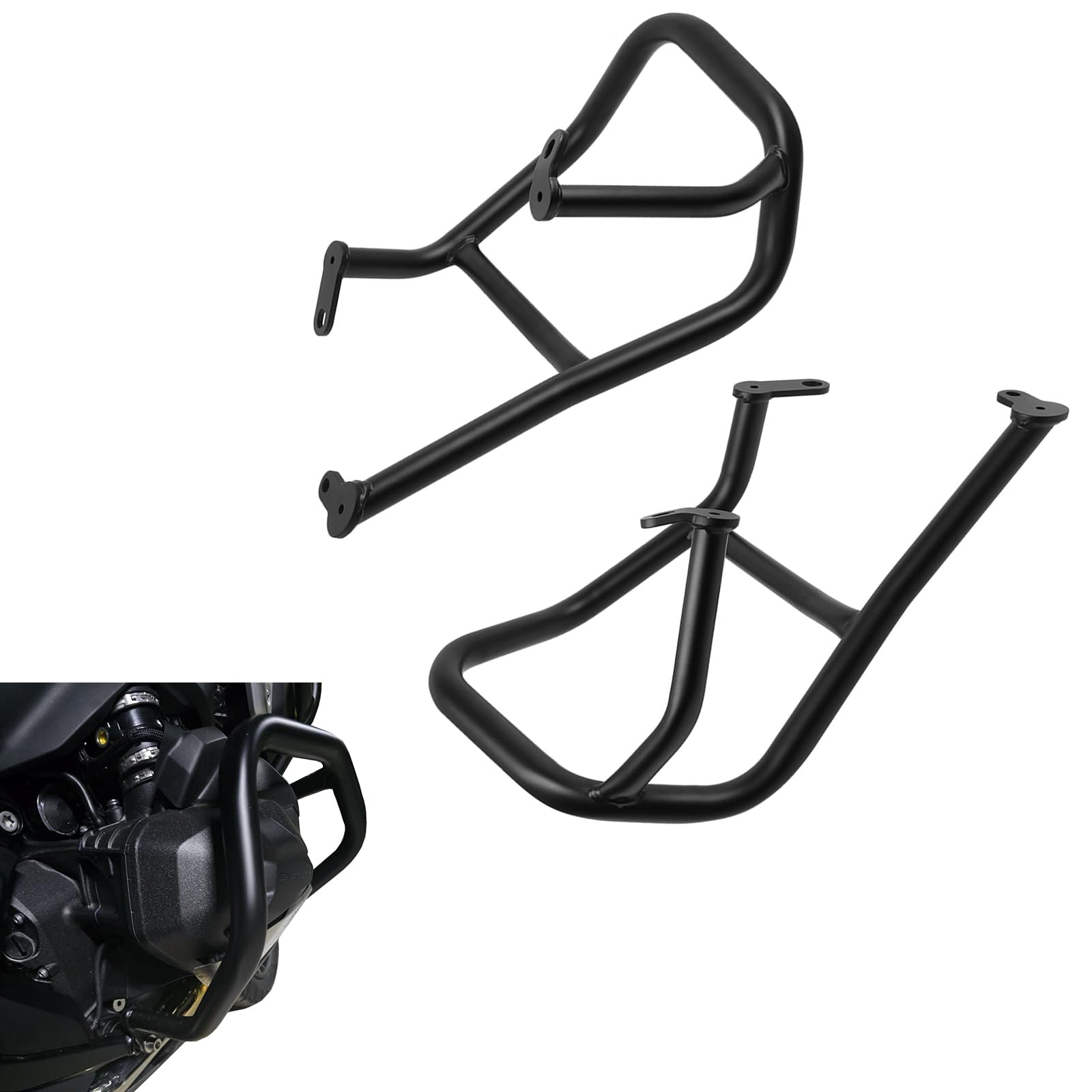 BMW R1300GS R1300GS Adventure Crash Bars (2023-2025) - Heavy Duty Black Steel Engine Guard for Motorcycle Frame Protection | Off-Road & Adventure Riding Safety Accessories