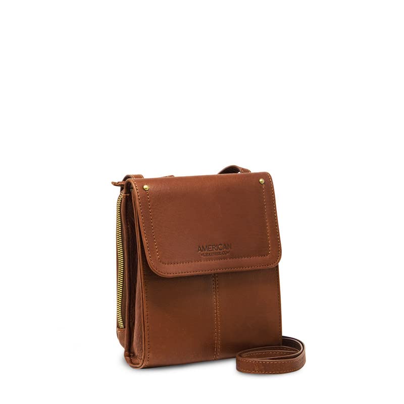 Genuine Leather Crossbody Bag for Women - American Made Kansas Handbag with Adjustable Straps & Multi-Pockets | Perfect for Travel, Shopping & Everyday Use