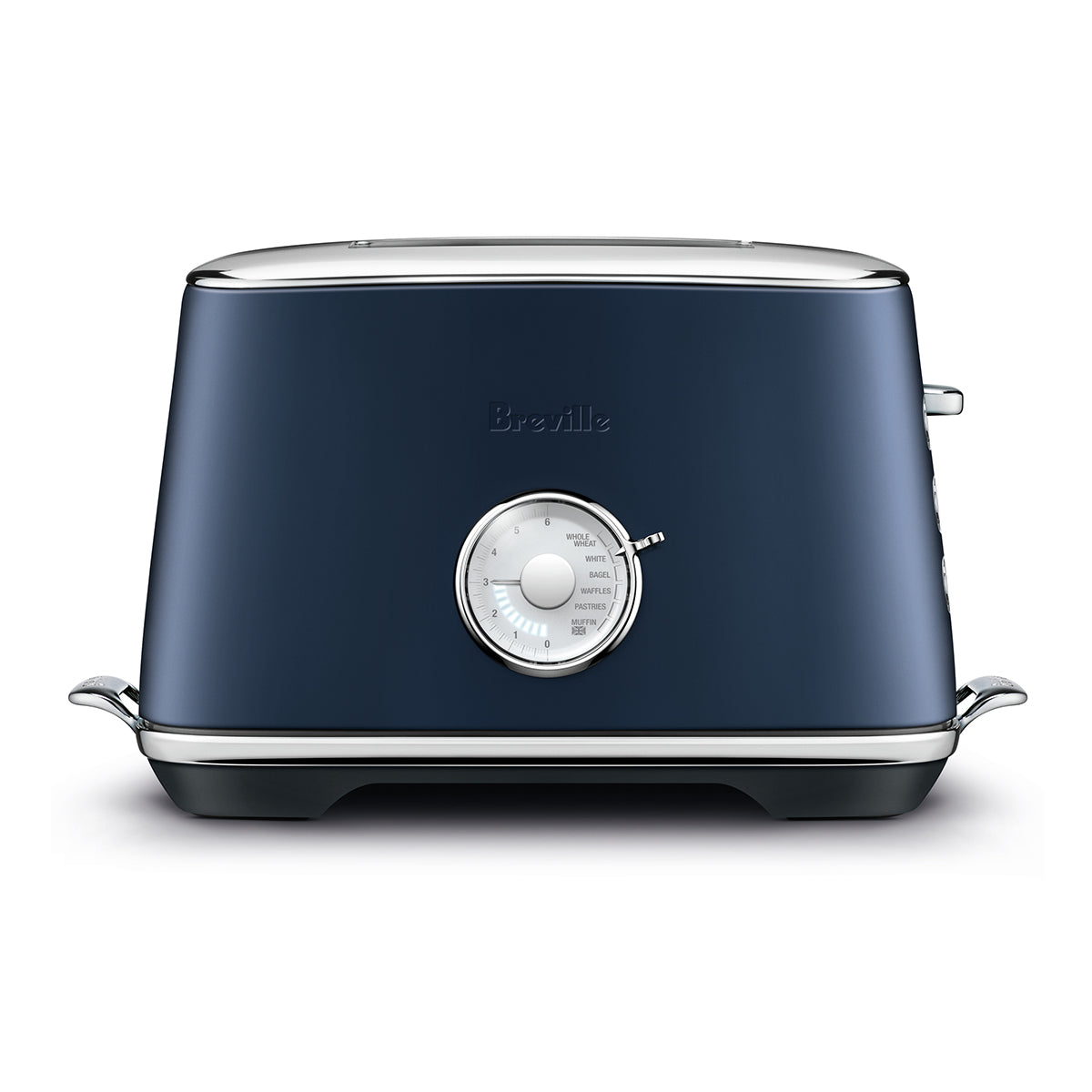 Breville The Toast Select Luxe 4-Slice Toaster - Brushed Stainless Steel, Damson Blue | Perfect for Breakfast, Brunch & Entertaining | Even Browning & 7 Shade Settings