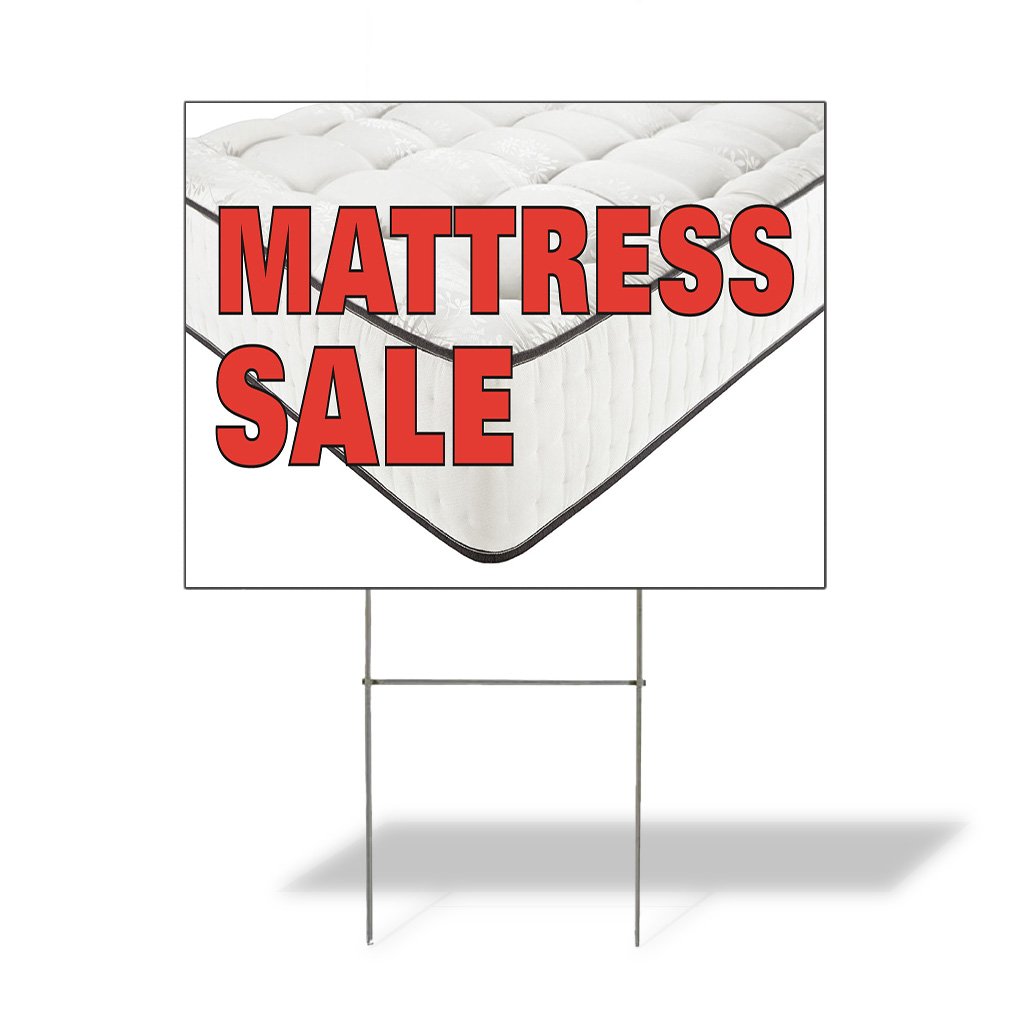 Waterproof 18x12 Inch Outdoor Yard Sign - Durable Mattress Sale Advertising for Lawn & Garden Stores - Single-Sided Print - Perfect for Promotions, Events & Seasonal Sales