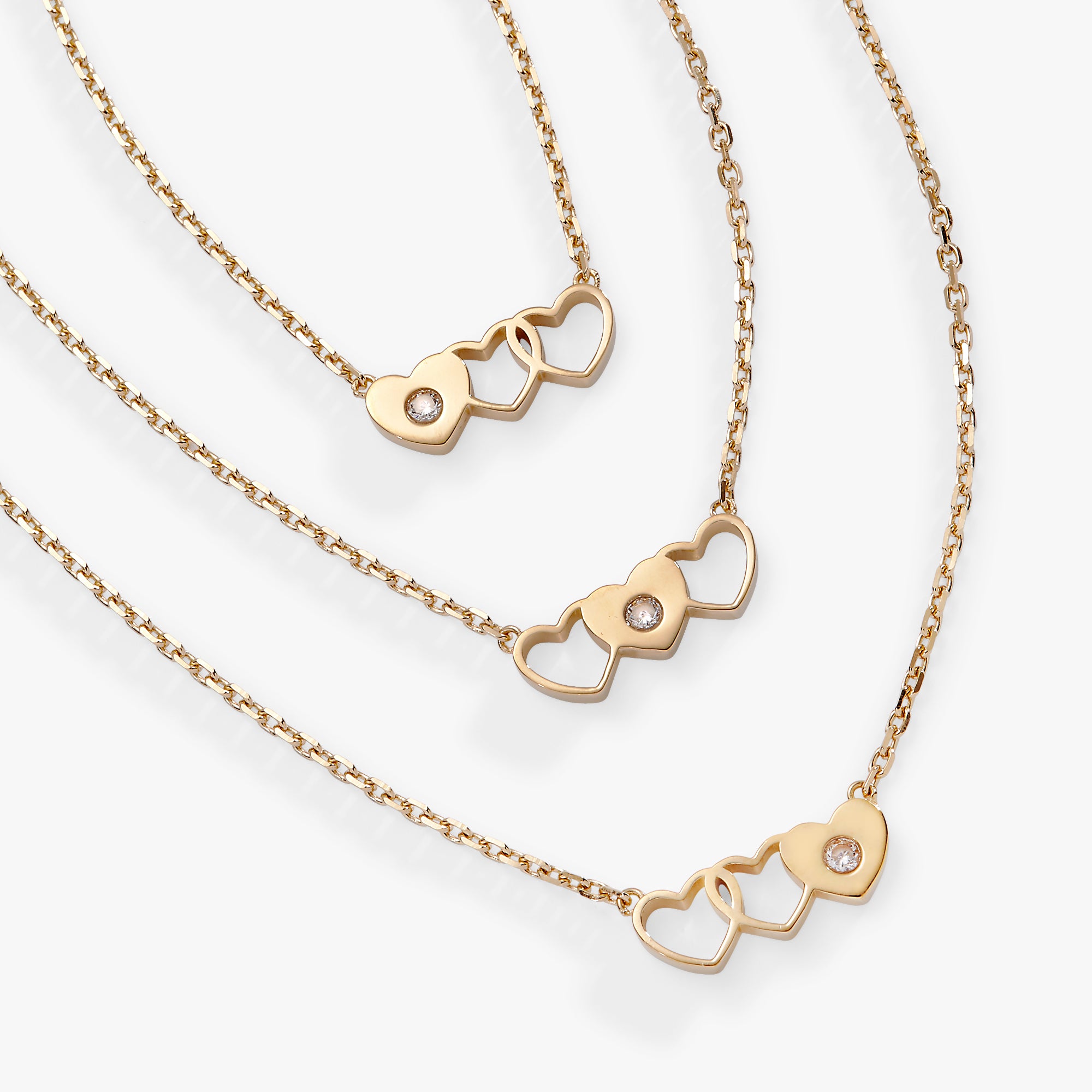 Best Friends BFF Heart Necklaces Set of 3 - Matching Friendship Jewelry for Women & Girls - Perfect for Valentine's Day, Anniversaries & Gifts