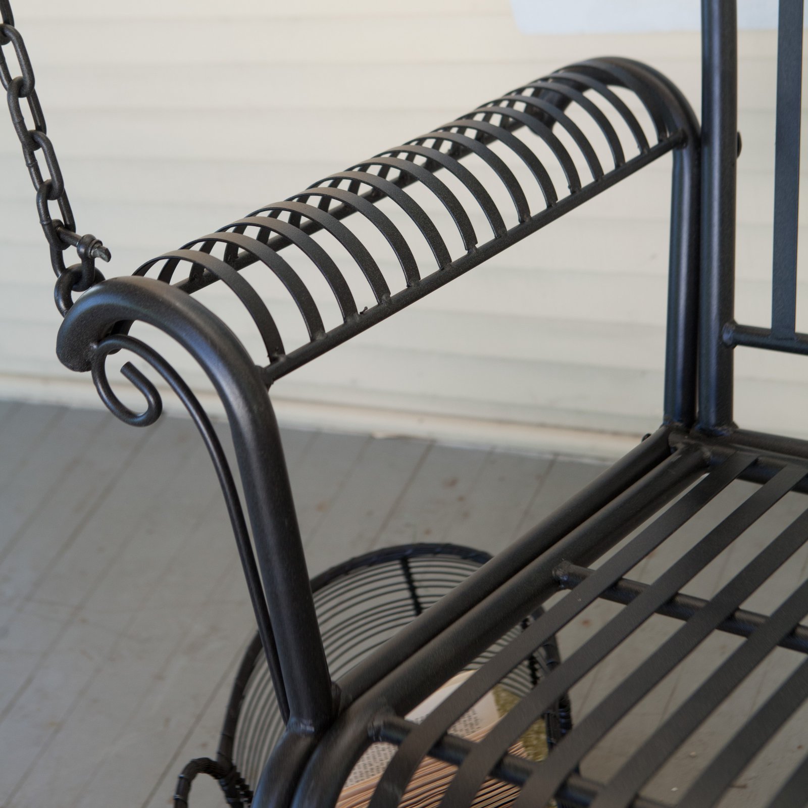 International Caravan Iron Tropico Swing - Outdoor Patio Hanging Chair for Garden, Porch & Backyard Relaxation