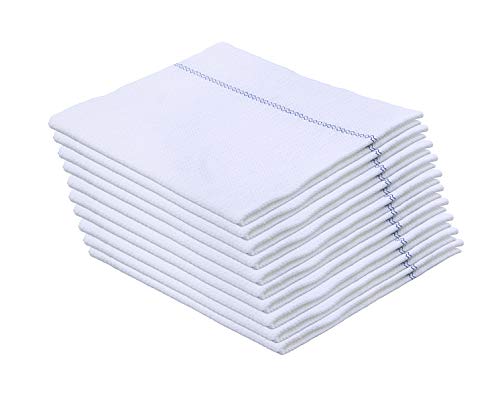 Premium White Squeegee Cloths for Cuban & Israeli Mops - Super Absorbent Microfiber Cleaning Towels for Kitchen, Bathroom, Tile, Stone & Wood Floors (12 Pack) - Perfect for Deep Cleaning, Mopping & Window Washing