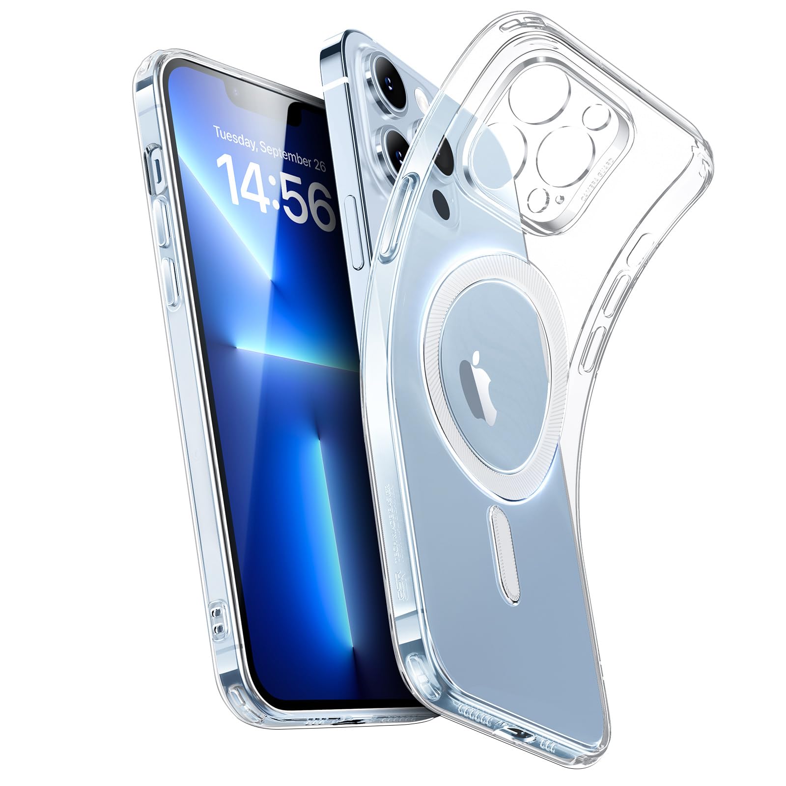 ESR for iPhone 13 Pro Case - MagSafe Compatible Clear Case | Shockproof & Slim TPU Cover | Anti-Yellowing Transparent Design | Magnetic Phone Case for iPhone 13 Pro (Zero Series) - Perfect for Daily Protection & Wireless Charging