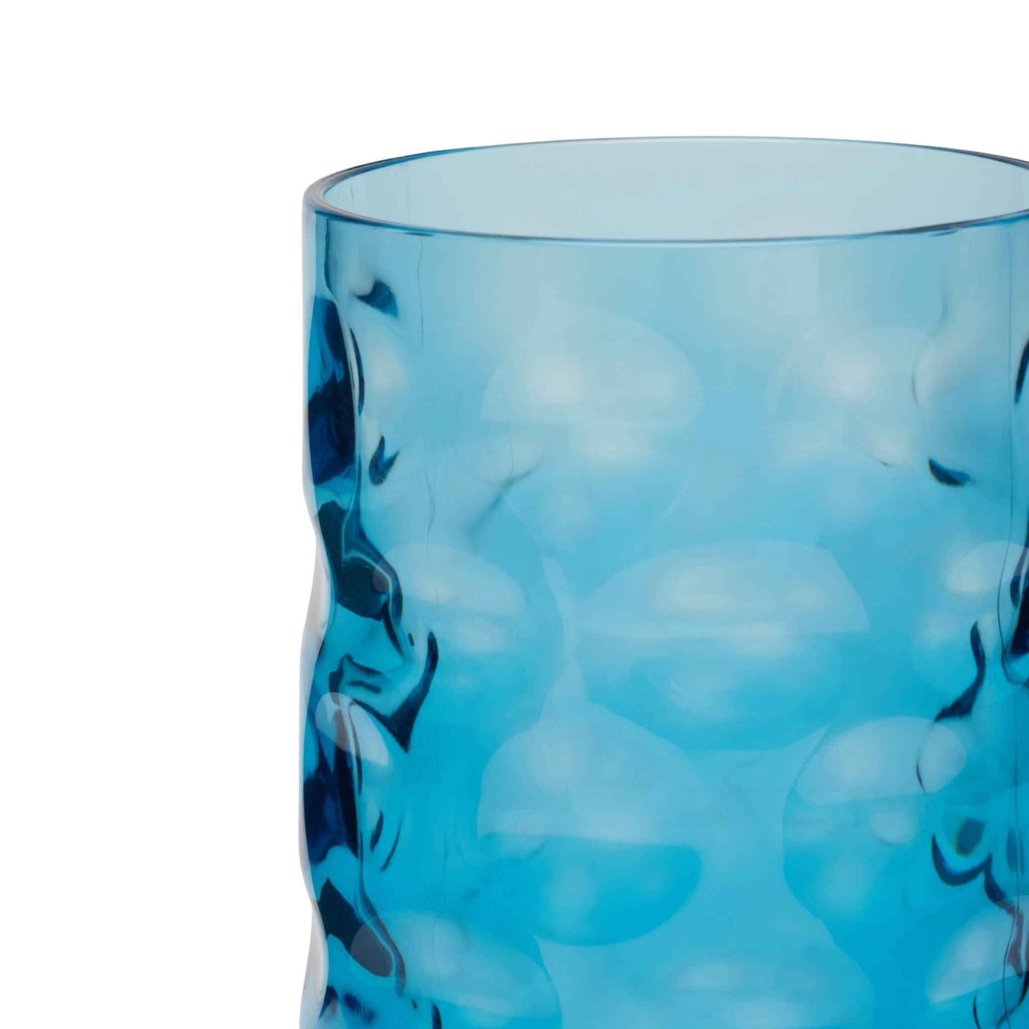 Blue Bubble Texture Acrylic Outdoor Glasses - Shatterproof & UV Protection - Perfect for Poolside, Beach, and Outdoor Dining