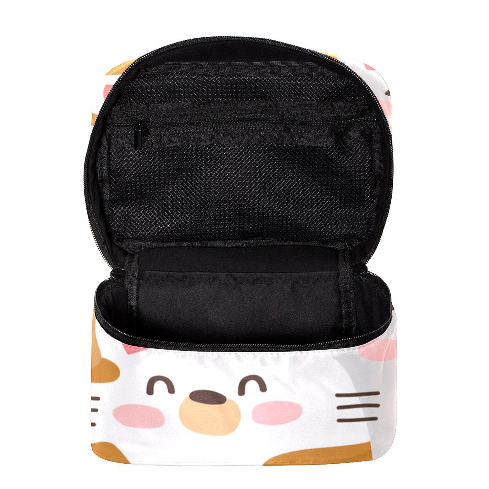 Stylish Large Travel Makeup Bag with Cute Cats Family Pattern - Cosmetic Organizer Case with Zipper for Women & Girls - Perfect for Travel, Gym, and Daily Use