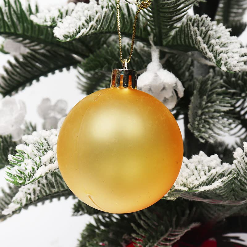 12Pcs 6cm Shatterproof Christmas Baubles - Durable Xmas Tree Ornaments & Hanging Decorations for Holiday Home, Party, and Festive Gift Giving