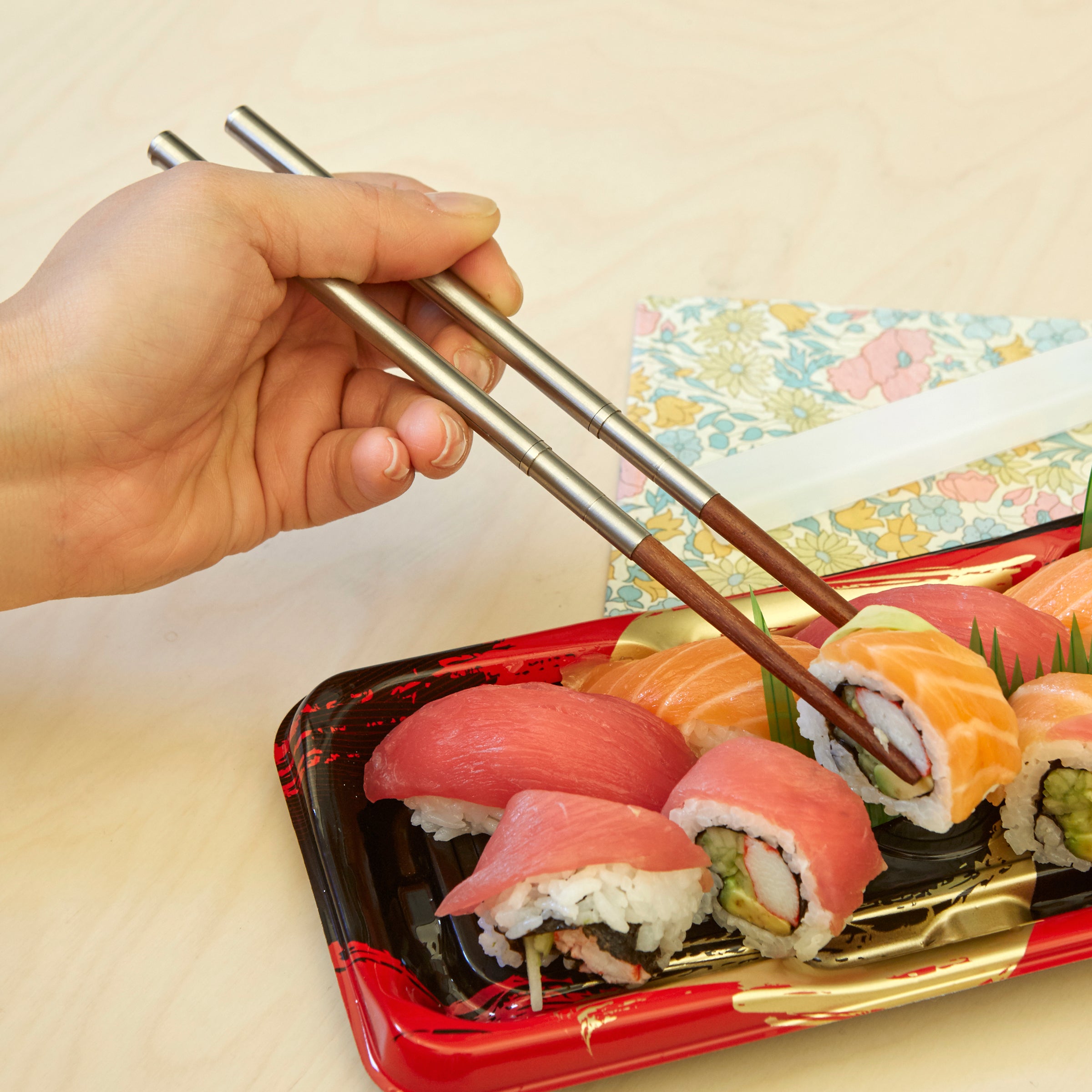 Portable Travel Chopsticks Set - Lightweight & Reusable Stainless Steel Chopsticks for Camping, Hiking, and On-the-Go Meals