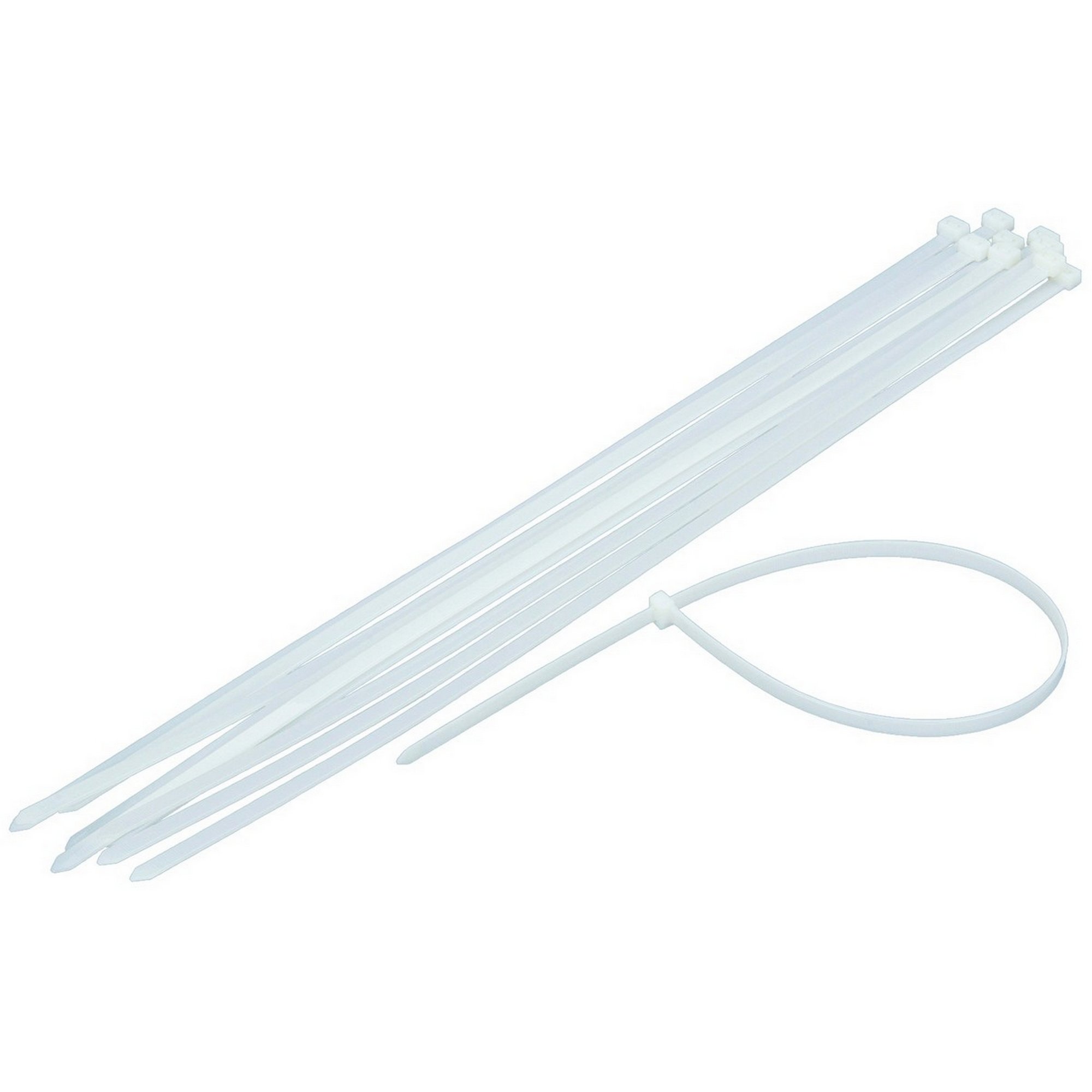 100 Pack Natural Nylon Cable Ties 2.5 x 100mm (4 Inch) - Heavy Duty Wire Ties for Organizing Cables, Wires, and Household Items - Perfect for Home, Office, and DIY Projects