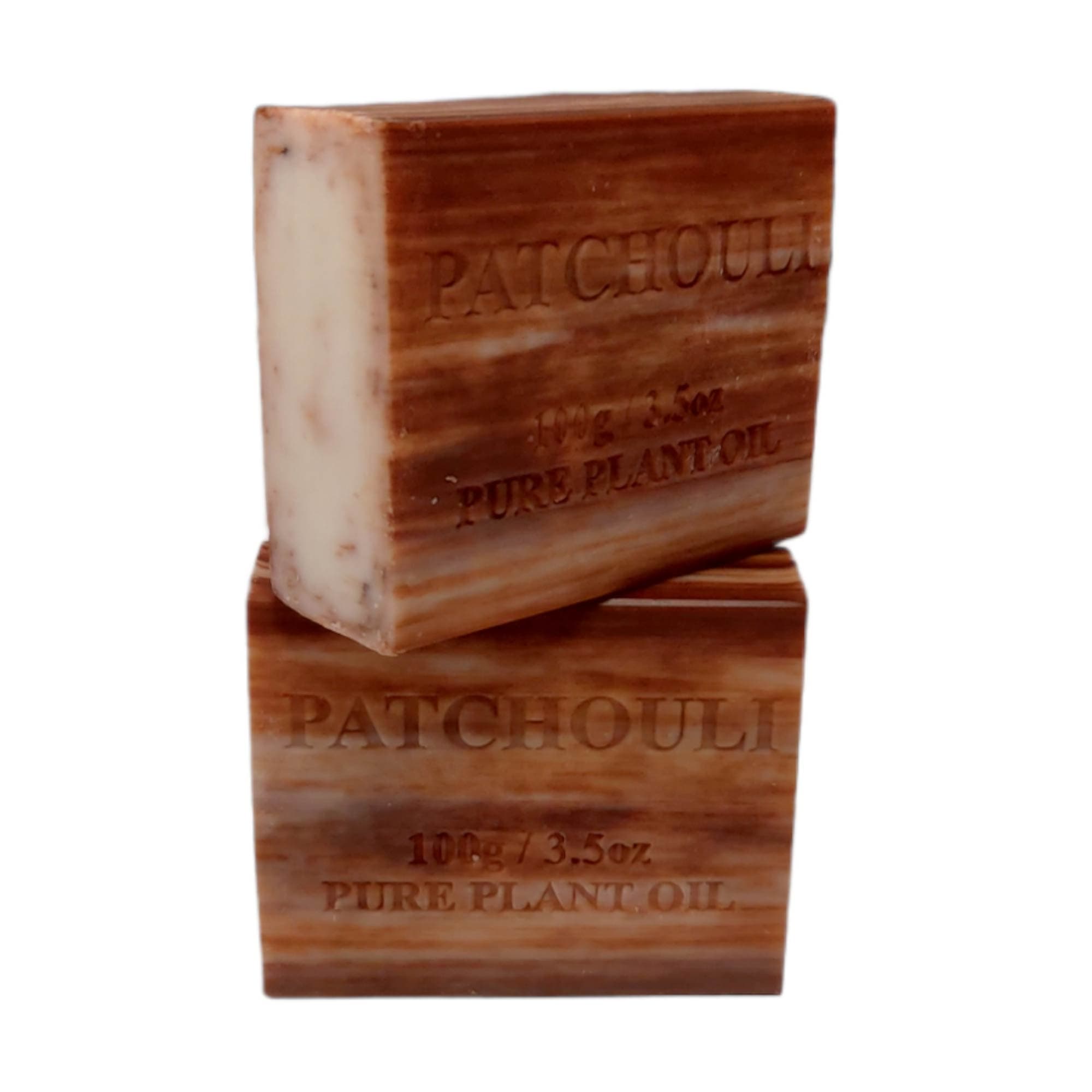 100% Natural Patchouli Scented Vegetable Oil Soap Bar - 100g (Pack of 100) for Aromatherapy, Skin Care & Eco-Friendly Bathing