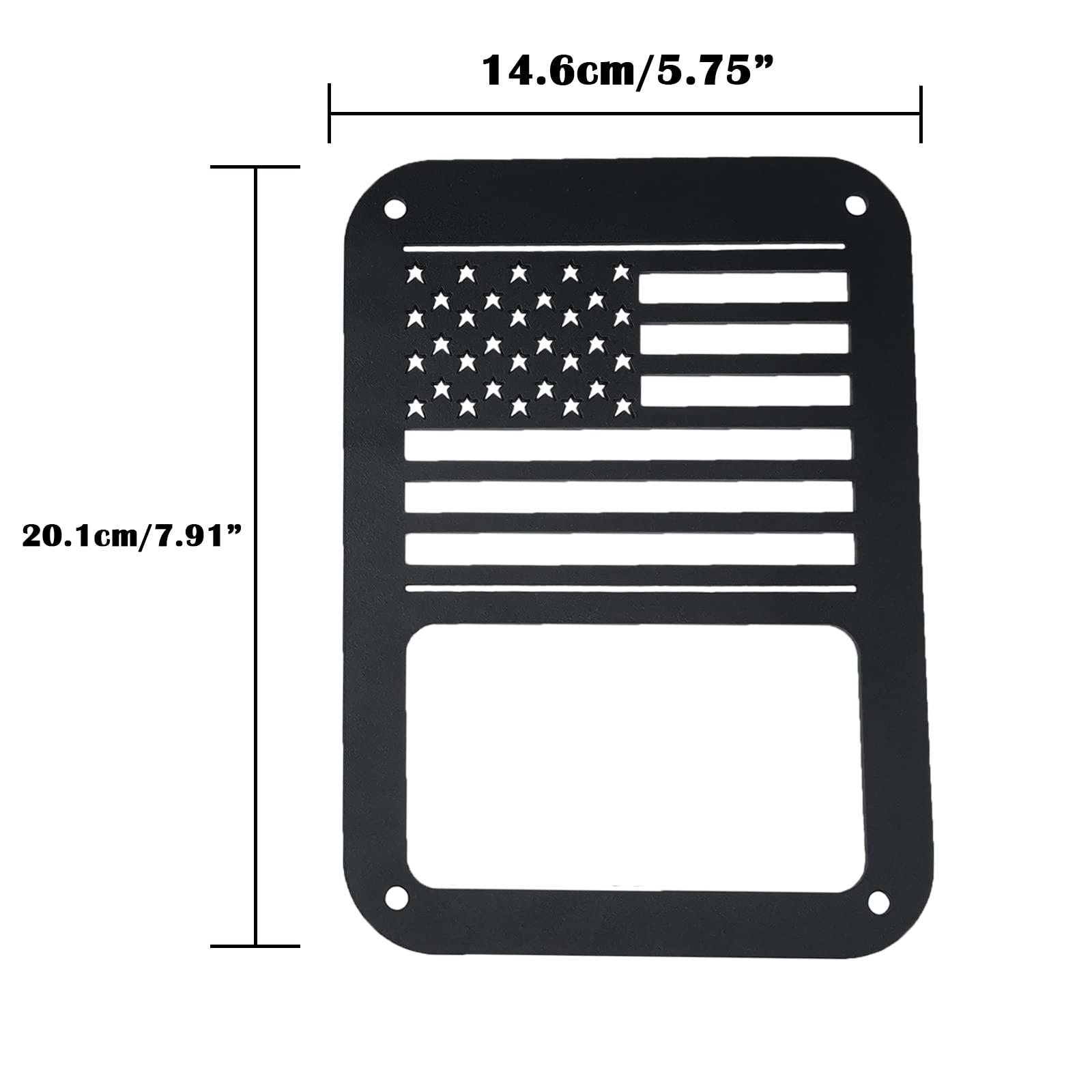 2 Pack American Flag Rear Tail Light Covers & Guards for 2007-2018 Jeep Wrangler JL JK - Durable Protection & Stylish Upgrade for Off-Road Adventures