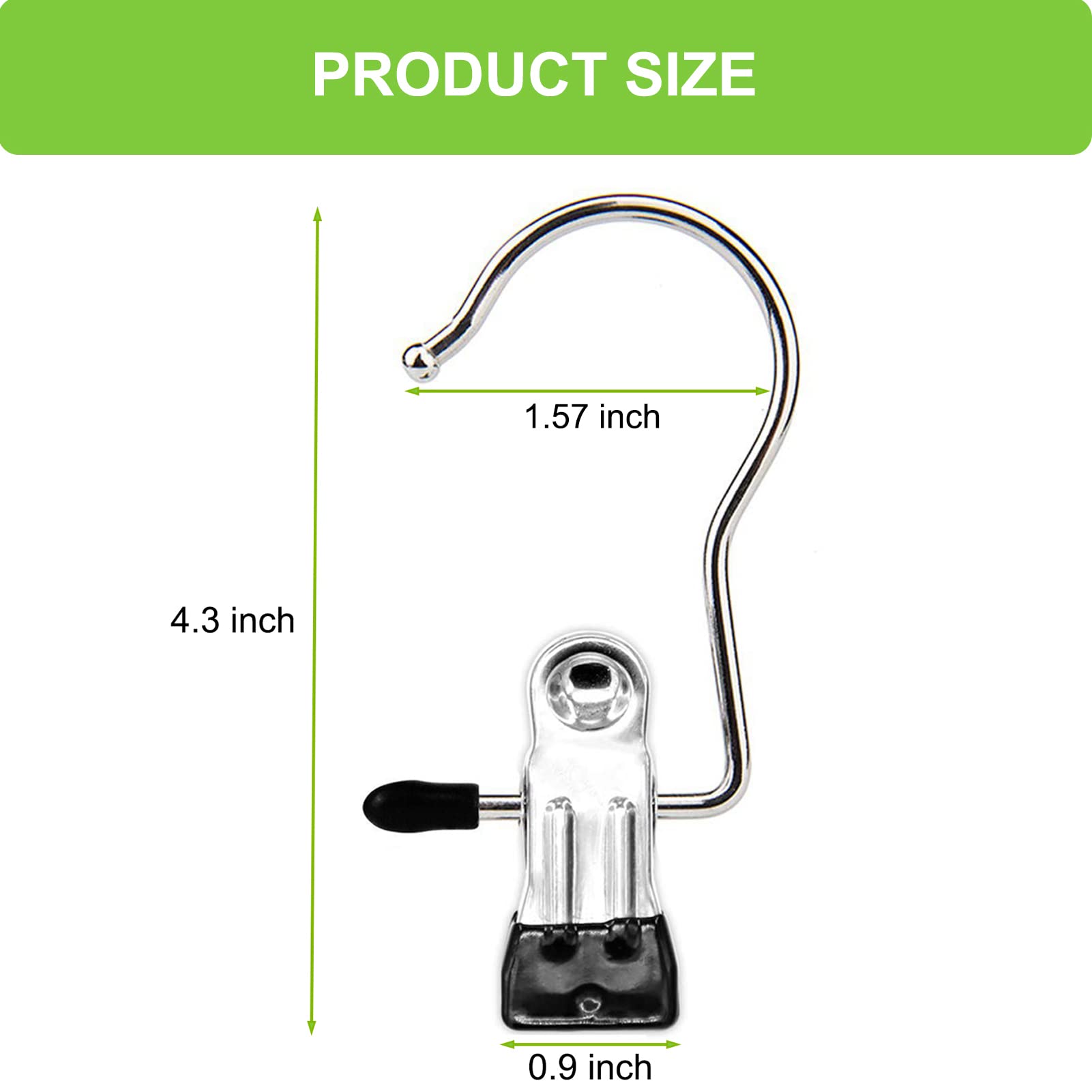 Heavy Duty Laundry Hooks & Clips - 40 Pack Multipurpose Clothes Pins for Hanging Clothes, Socks, Towels, Pants & Handbags | Closet Organizer, Travel Essentials & Home Storage Solution
