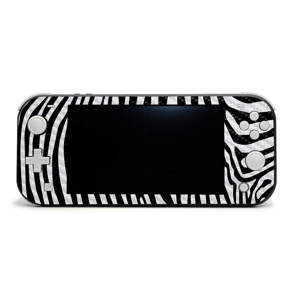 Premium Carbon Fiber Skin for Nintendo Switch Lite - Black Zebra Design | Protective & Durable Textured Cover | Easy Application & Removal | Made in USA | Perfect for Gaming Protection & Style Customization