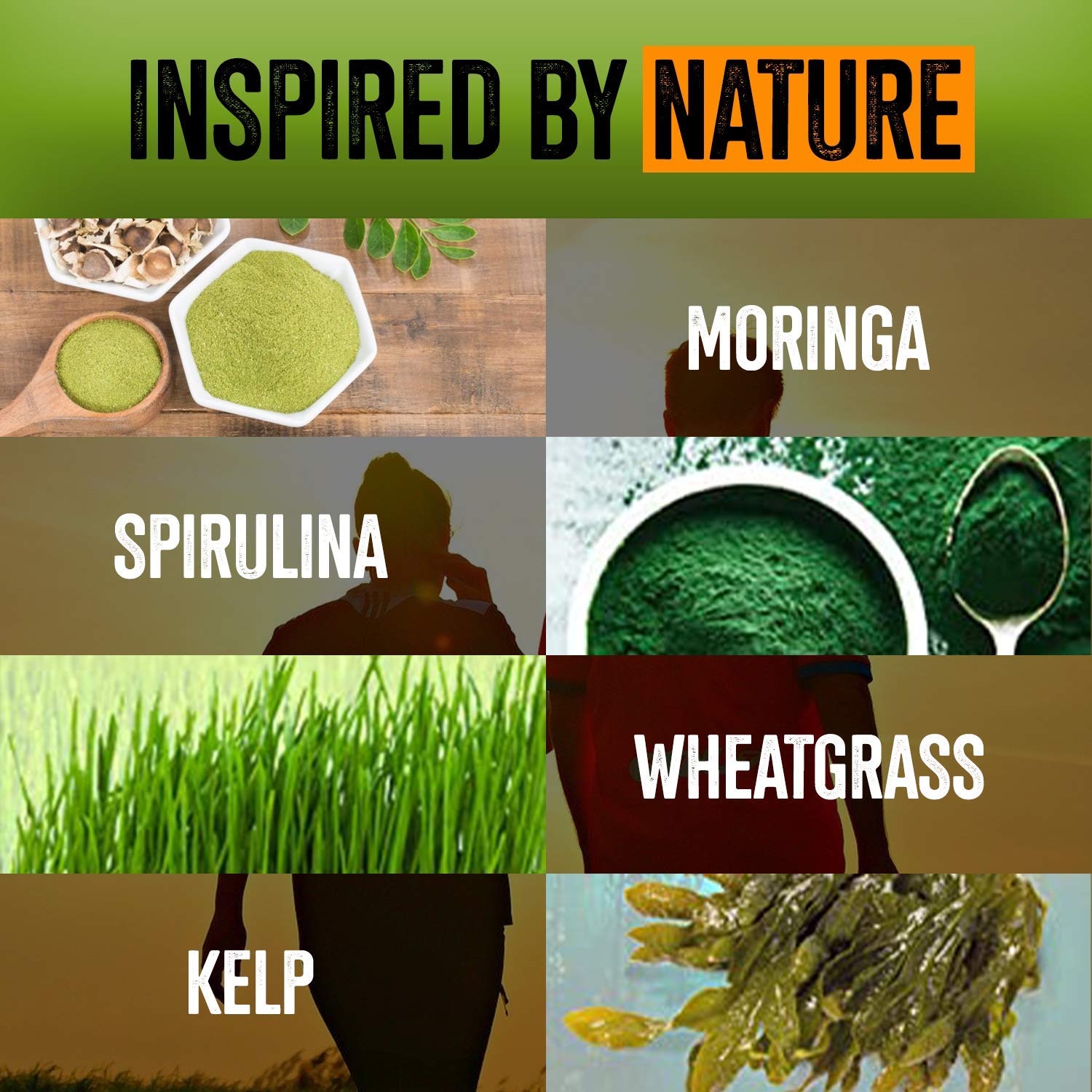 100% Organic Superfood Supplement for Immune Support & Energy Boost - 200 Capsules with Moringa, Spirulina, Wheatgrass & Kelp | Daily Wellness, Detox & Vitality | Perfect for Busy Lifestyles, Athletes & Health Enthusiasts