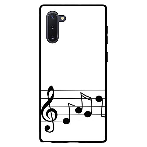 Treble Staff Music Notes On Black Case