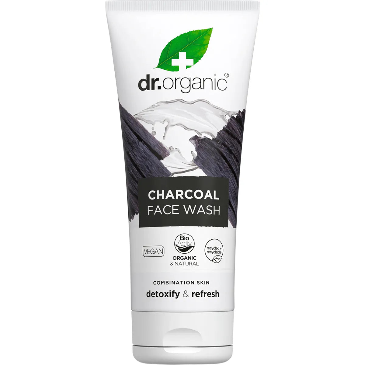 Dr Organic Activated Charcoal Face Wash - Deep Cleansing & Detoxifying for Acne-Prone & Oily Skin | Daily Skincare Routine for Men & Women