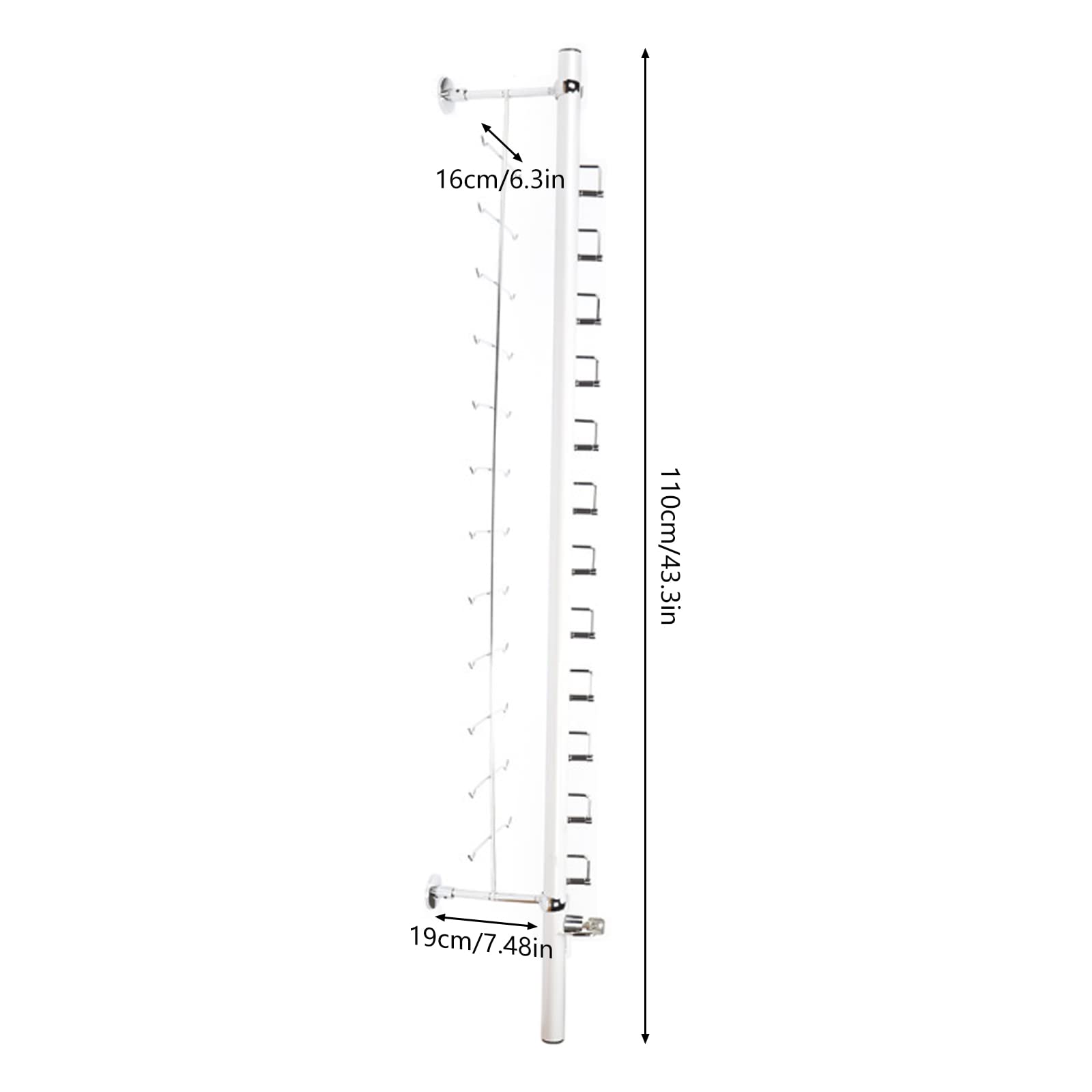 10-Piece Glasses Rack Set - 4ft Eyeglass Frame Stand Holds 14 Frames, Sunglasses Holder & Organizer with Lock - Perfect for Retail Stores, Optical Shops & Home Eyewear Display