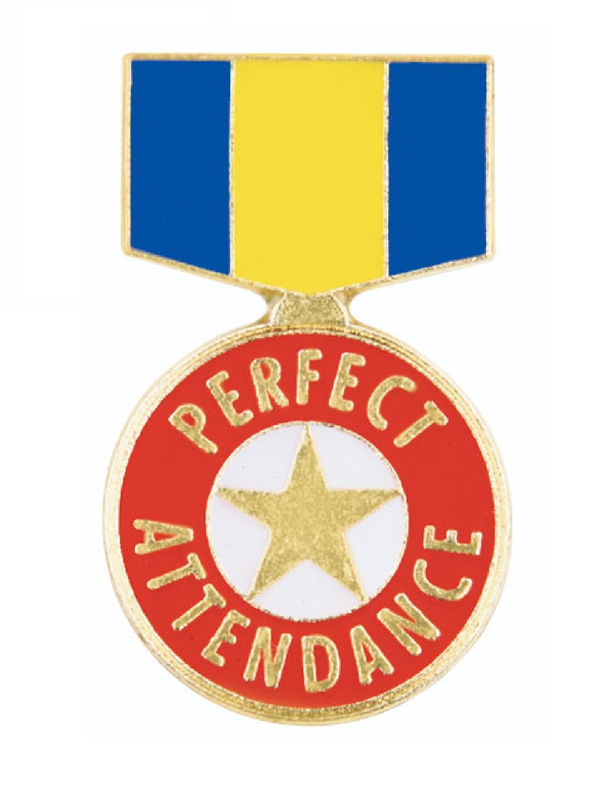 100 Pack Perfect Attendance Ribbon Lapel Pins - Bulk Awards for Students, Teachers & Employees - Ideal for School Ceremonies, Work Recognition & Achievement Events