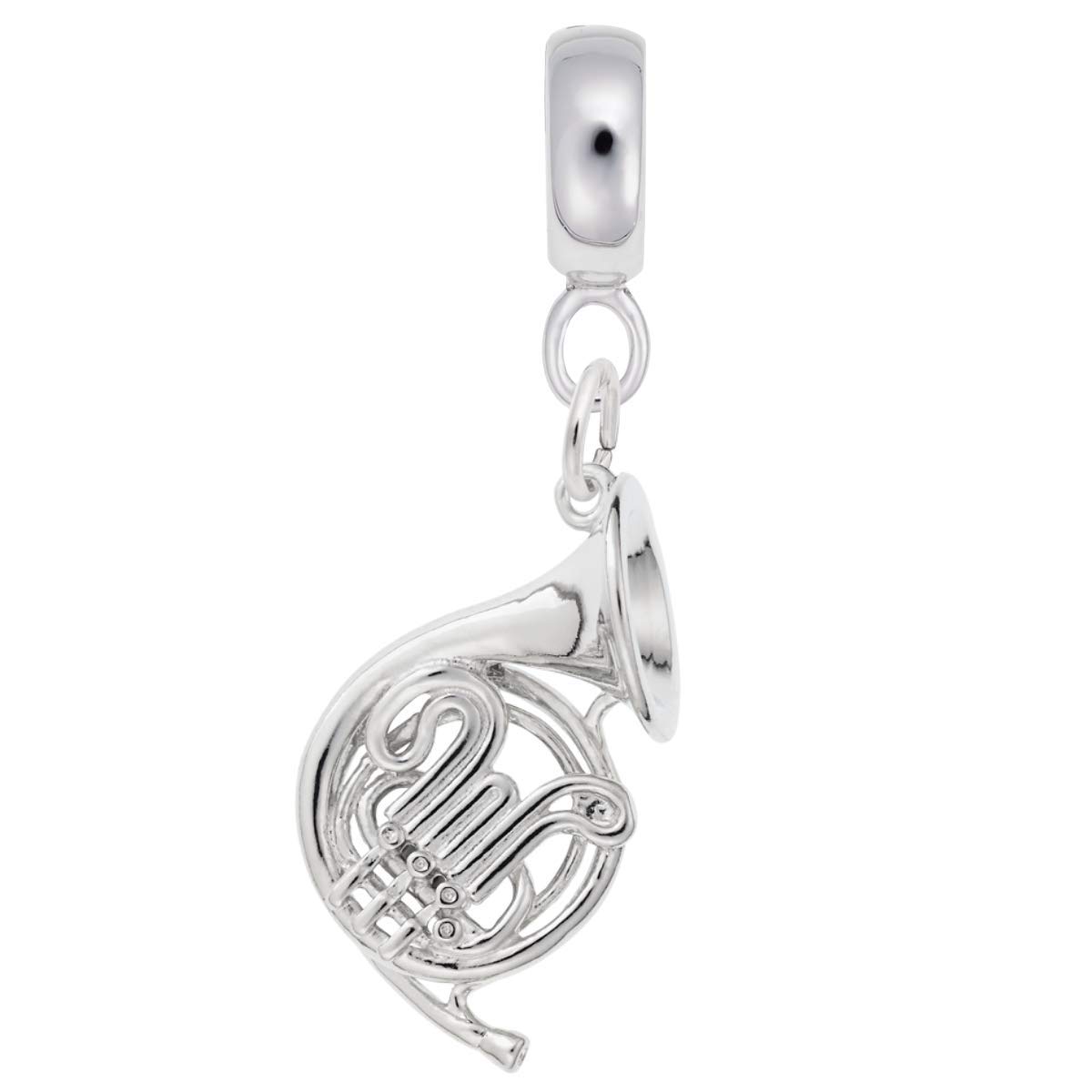 French Horn Charm Dangle Beads for Jewelry Making - DIY Bracelet & Necklace Charms - Perfect for Music Lovers, Band Gifts & Handmade Jewelry Crafts