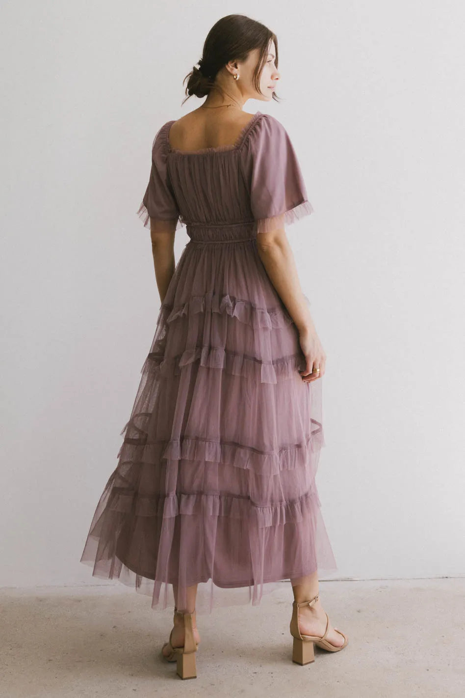 Eugena Ruffled Maxi Dress in Lavender - Flowy Long Summer Dress for Women | Beach Wedding, Vacation, Date Night Outfit