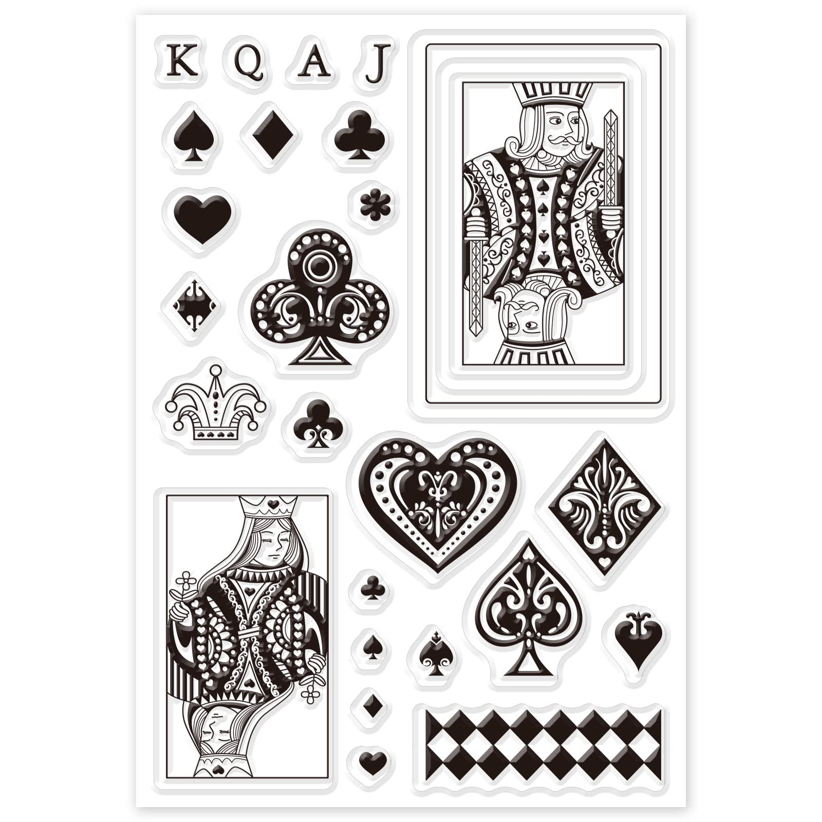 GLOBLELAND Clear Silicone Poker Stamps for DIY Scrapbooking - Transparent Rubber Stamps for Birthday Cards, Easter Greetings, Valentine's Day Crafts, Photo Album Decor & Paper Art Projects - Perfect for Handmade Cards, Journaling, and Creative Gift Wrapping