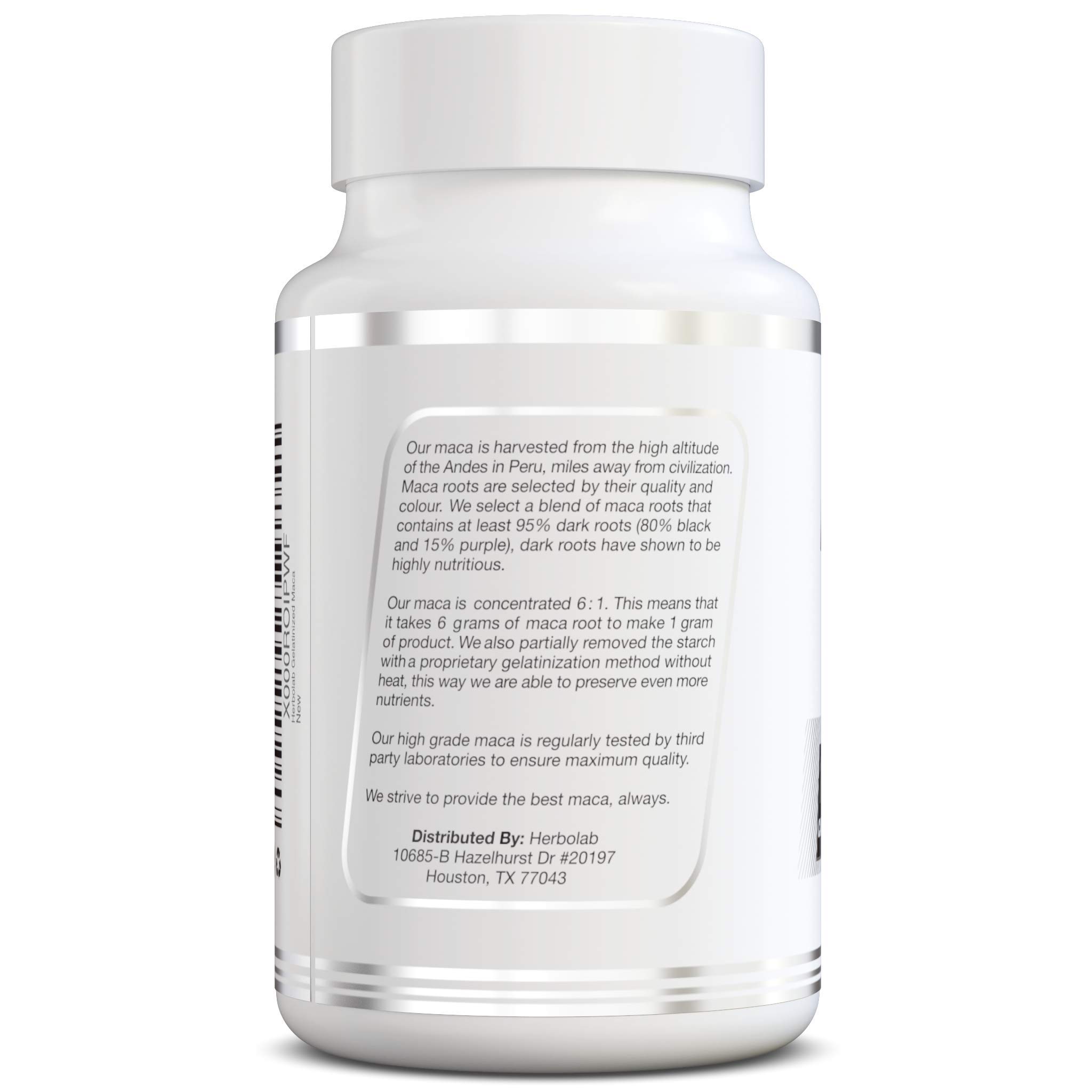 Organic Peruvian Maca Root Powder Capsules 2000mg - Black, Red & Yellow Maca Extract for Men & Women | Gelatinized Lepidium Meyenii | Vegan Energy & Libido Booster | Perfect for Workout Recovery, Stress Relief & Hormonal Balance
