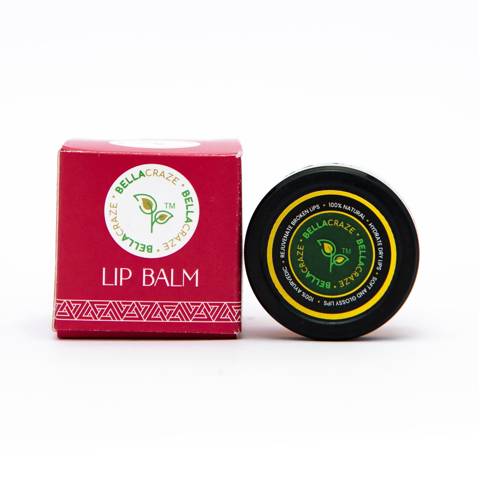 BELLACRAZE Strawberry Natural Lip Balm - Moisturizing Lip Care with Beeswax for Soft & Glossy Lips | Hydrates Dry Lips & Lightens Dark Lips | Women's Pink Lip Balm, 15g (Pack of 2) | Perfect for Daily Use, Travel & Gift Giving