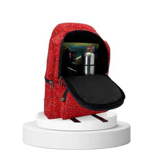 Waterproof Lightweight Stylish Red Women's Backpack - Fashionable School Bag for College Students & Working Professionals | Perfect for Daily Commute, Travel & Outdoor Activities