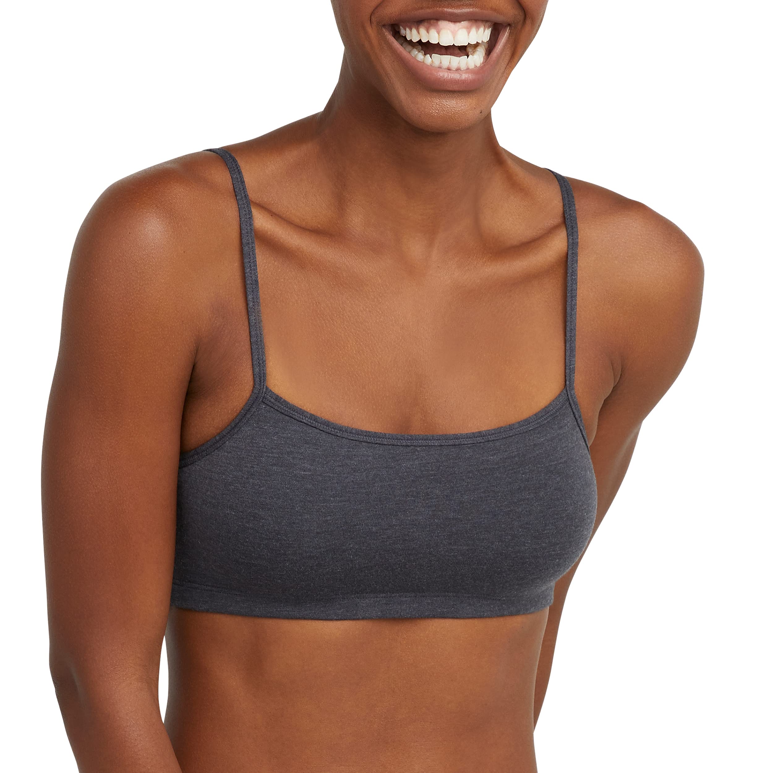 Hanes Women's Comfortable Cotton Bralette 3-Pack - Soft Wireless Bras for Sleeping, Yoga & Everyday Wear