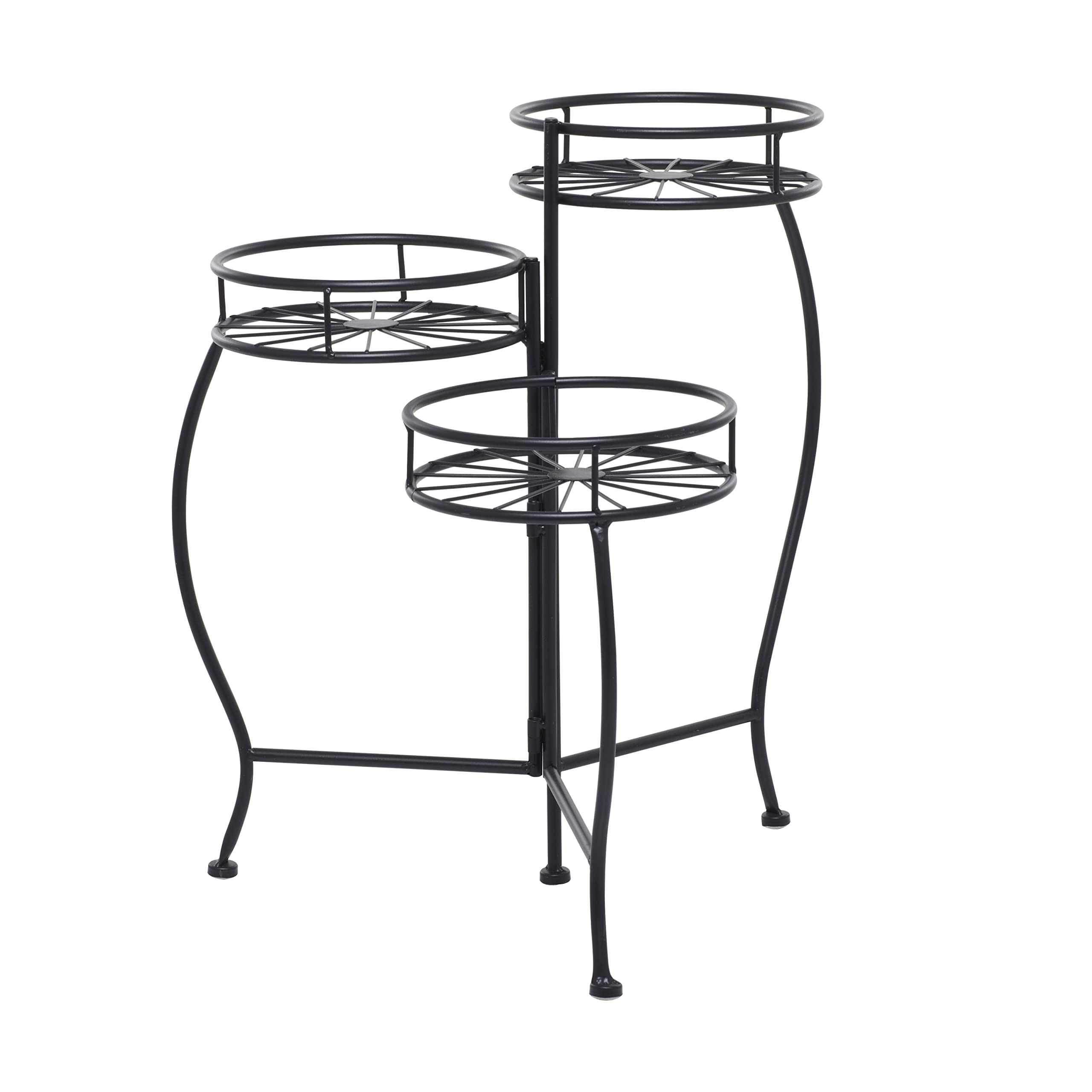 Deco 79 Metal Starburst 3-Tier Plant Stand Shelf for Indoor & Outdoor Use - 18