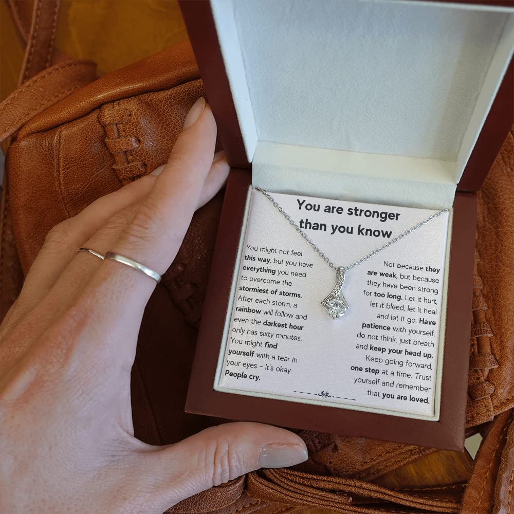 Get Well Soon Gifts for Women - Encouragement & Sympathy Jewelry Set with Inspirational Necklace, Message Card & Gift Box | Thoughtful Recovery Present for Hospital, Chemo, Surgery or New Beginnings