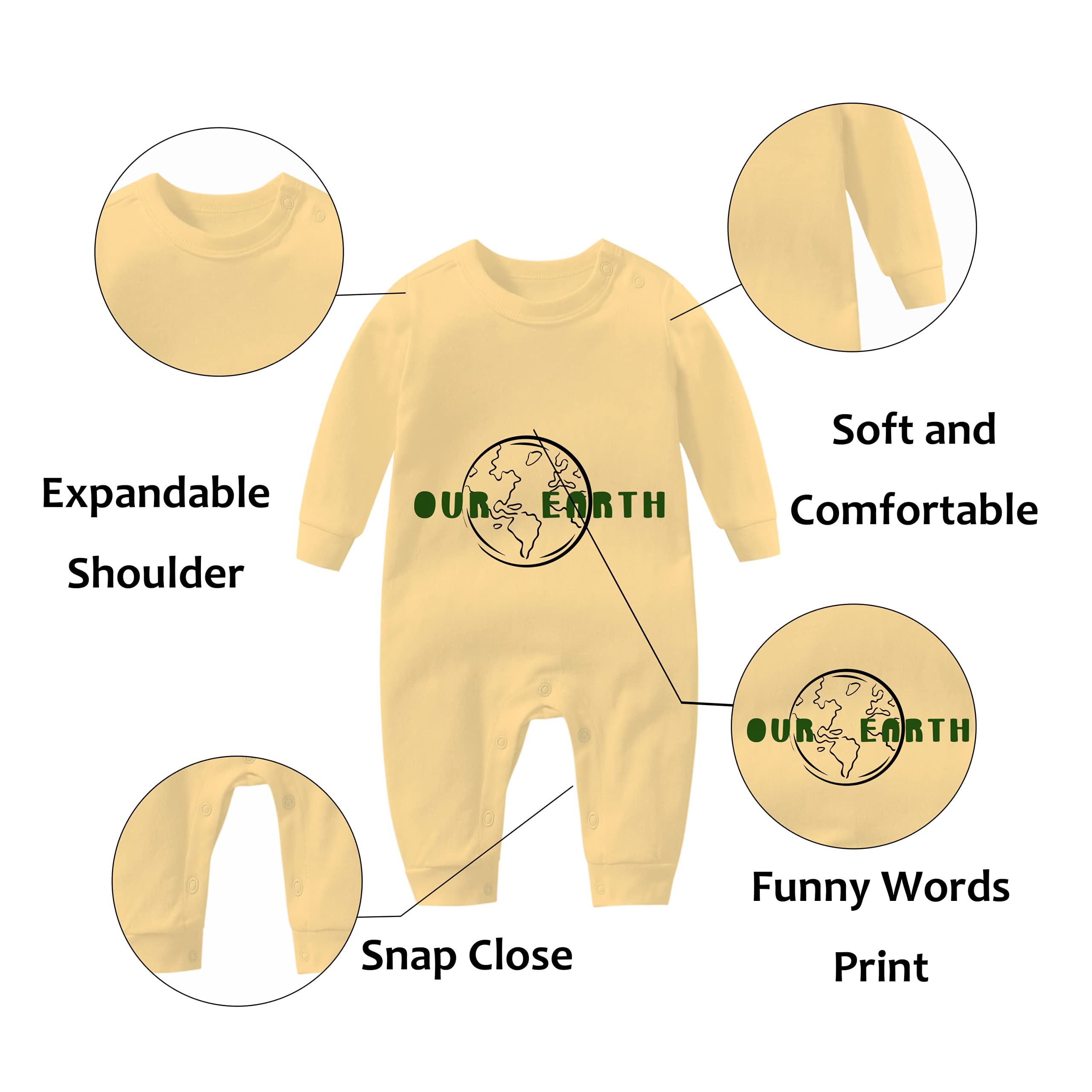 Organic Cotton Baby Twins Bodysuits - Earth Day Themed Kids Tee & Matching Hat Set for Triplets - Eco-Friendly Infant Outfit for Holidays, Family Photos & Special Occasions