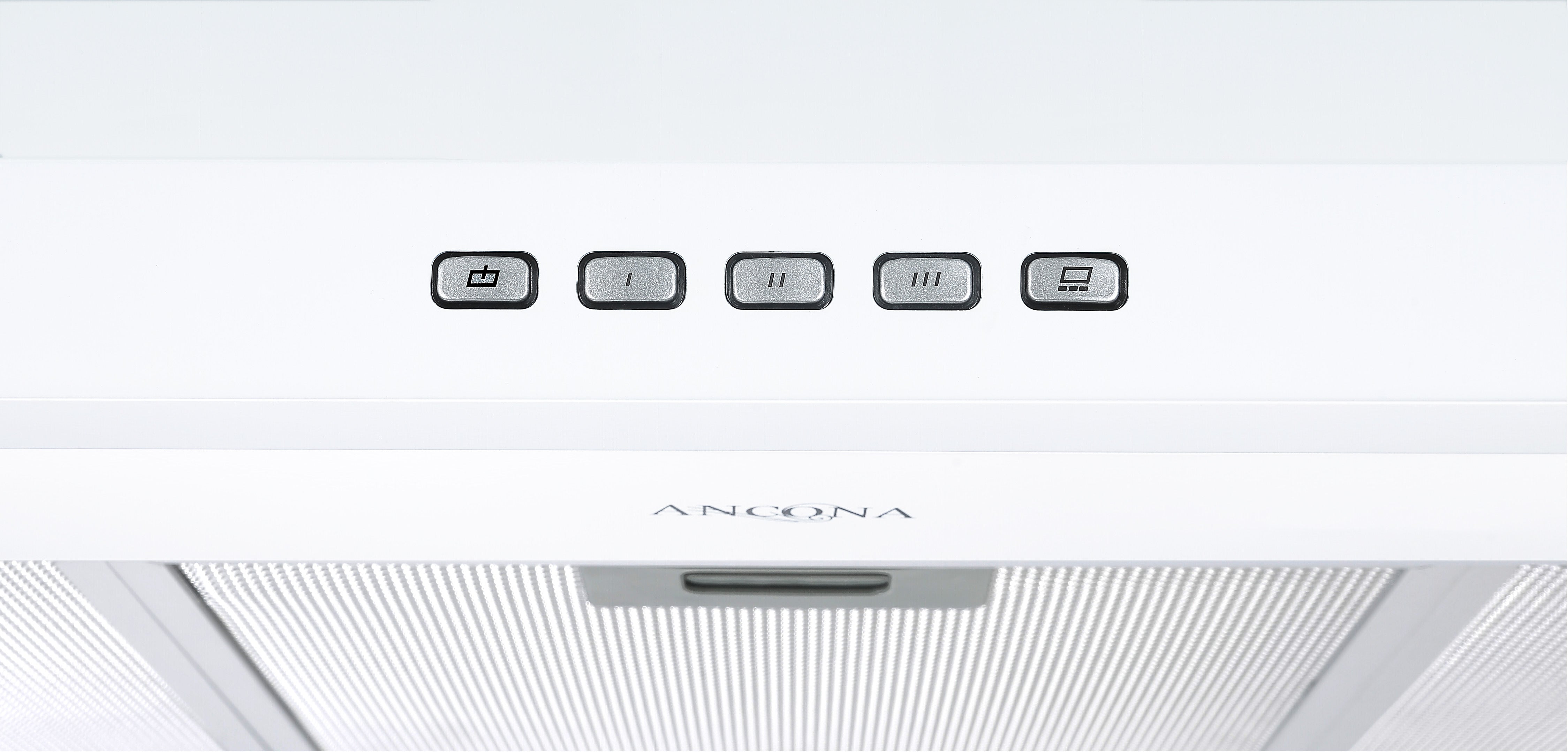 36 Inch Convertible Wall Mounted Pyramid Range Hood in White - Powerful Kitchen Ventilation for Smoke and Odor Removal