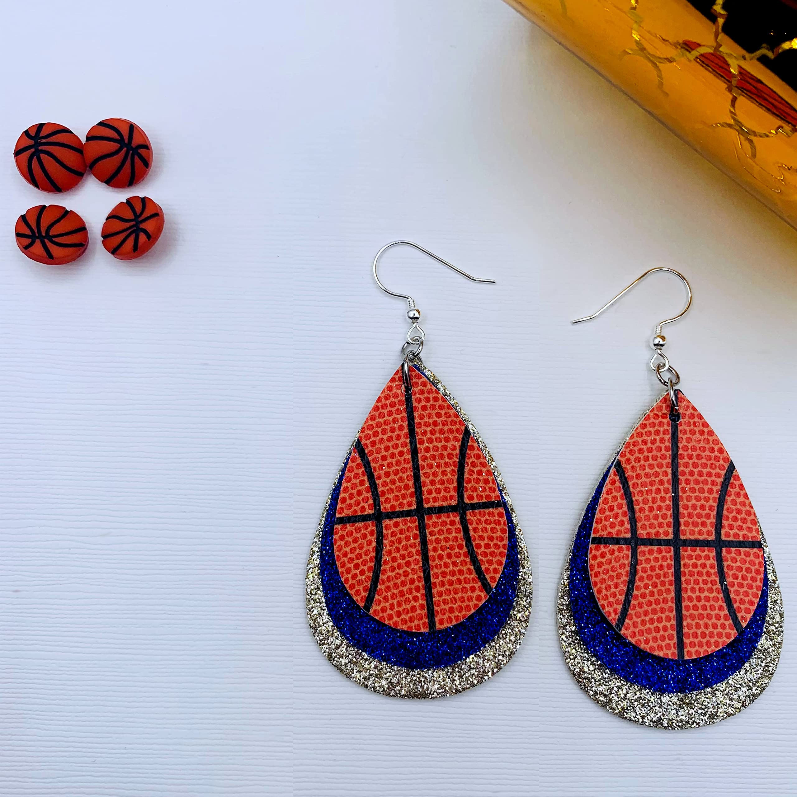 Basketball Earrings for Women - Stylish Basketball Jewelry Gifts for Moms & Players Wives - Perfect for Game Day & Sports Fans - Basketball Player Accessories for Everyday Wear & Special Occasions