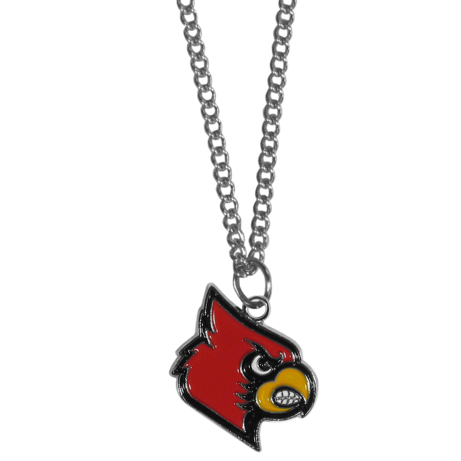 NCAA Chain Necklace with Small Charm - 20 Inch Stainless Steel Pendant Necklace for College Sports Fans - Perfect for Game Day, Graduation & School Spirit Gifts