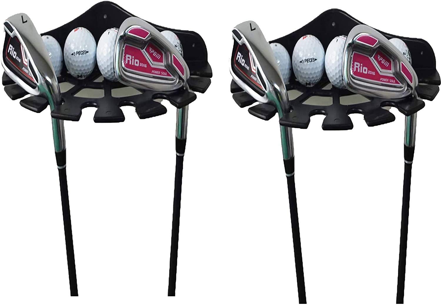 PMSANZAY 2-Pack Golf Club Organizer & Wall Mount Rack - Golf Putter Holder, Club Storage Display Stand - Easy Installation for Home, Garage, or Office - Perfect Golf Accessory for Organizing Clubs