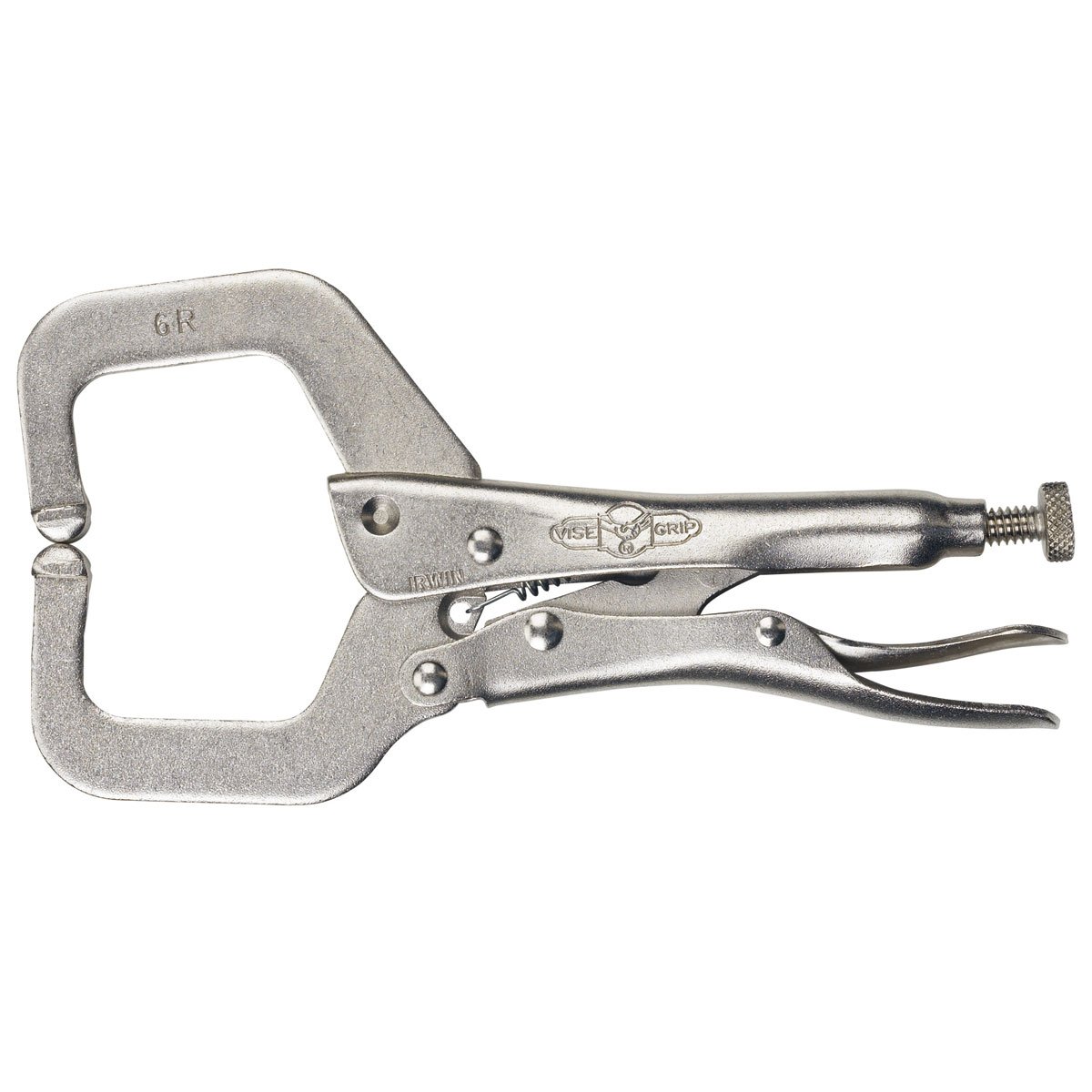 3 Pack Irwin 17 Vise-Grip 6R 6-Inch Locking C-Clamps with Regular Tips - Heavy Duty Metal Clamps for Woodworking, Welding, DIY Projects & Home Repairs
