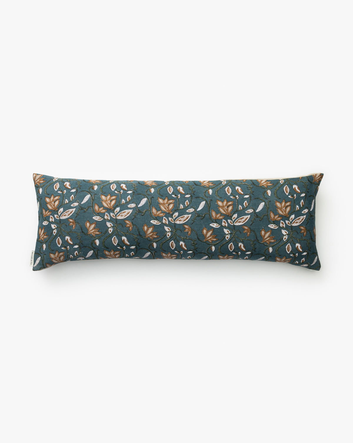 Teal Lotus Floral Pillow Cover - Decorative Bohemian Throw Pillow Case for Sofa, Bed, Couch - Home Decor & Living Room Accent