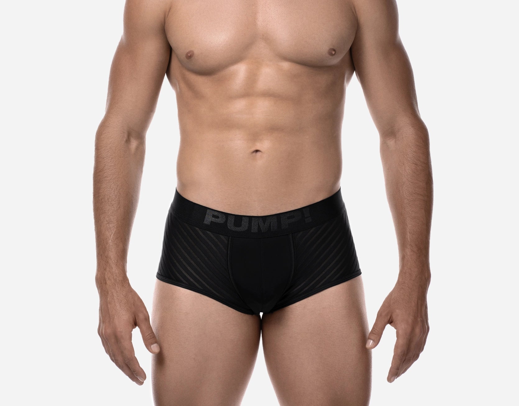 **Breathable PUMP! Whisper Mesh Boxer Briefs for Men - Soft Stretch Underwear - Black - Ideal for Gym, Running & Everyday Comfort**