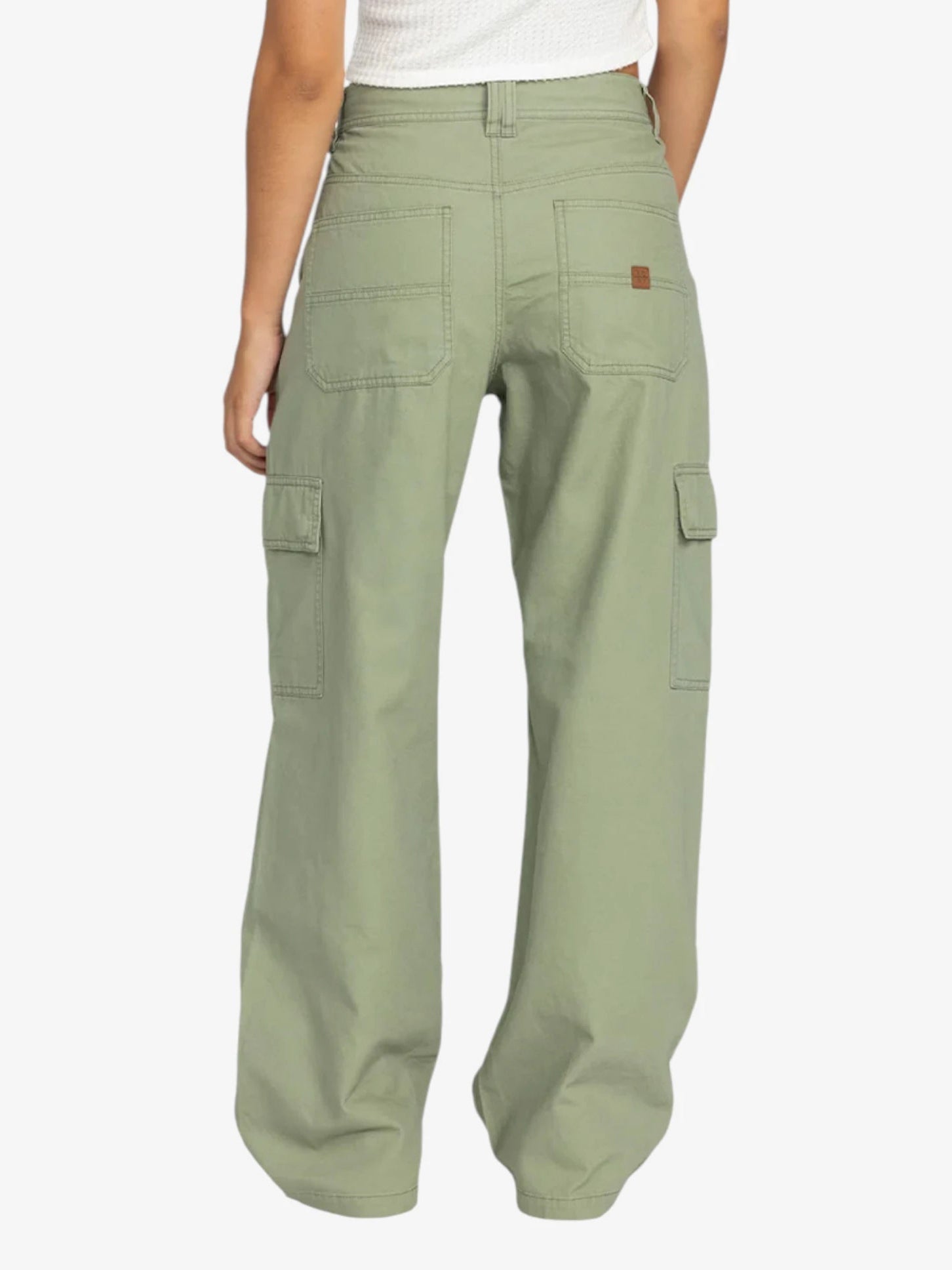 ROXY Left Again Cargo Pants - Olive Green | Women's Casual Hiking Outdoor Pants for Travel & Adventure