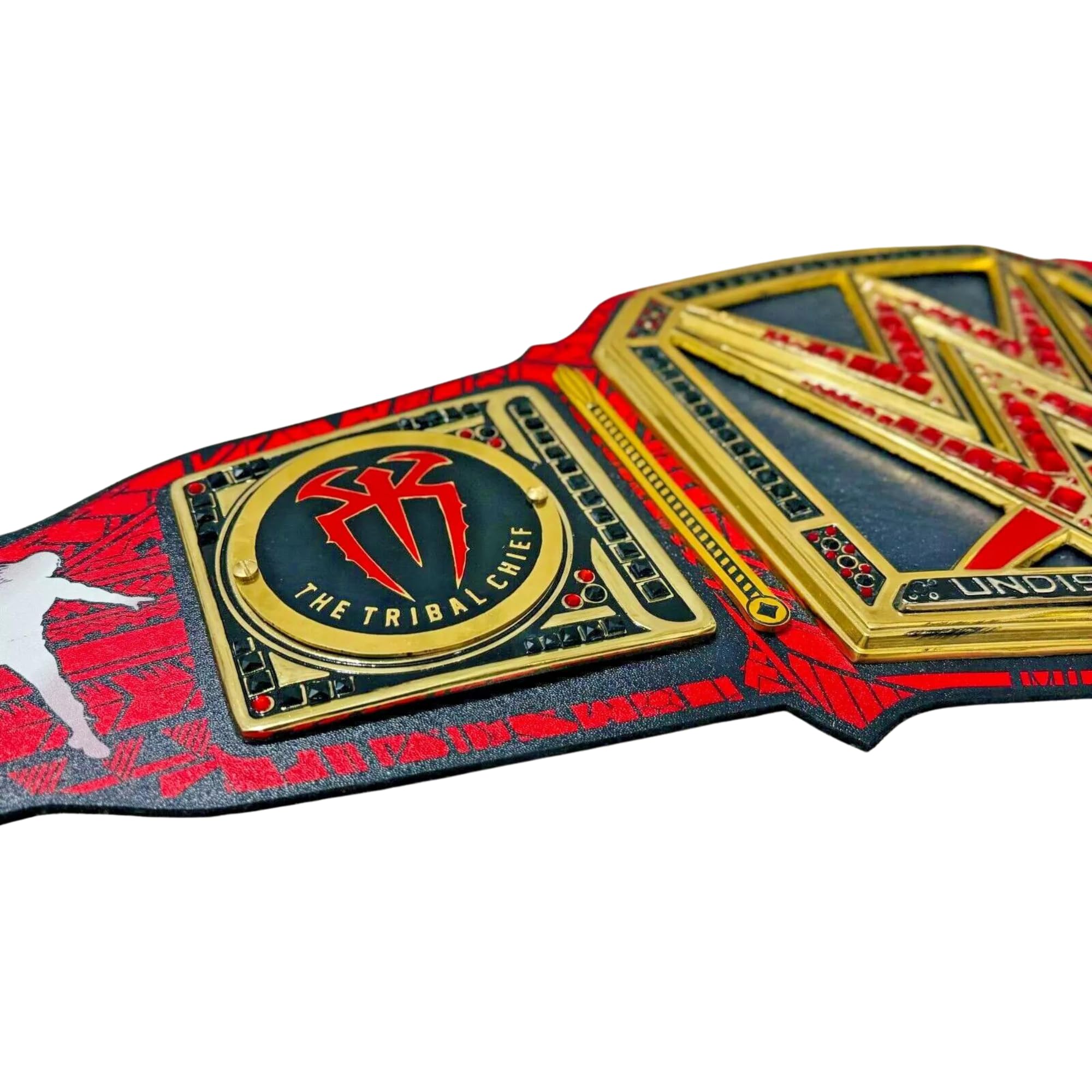 Roman Reigns 1,316 Days Signature Series Championship Title Belt - Limited Edition Tribal Chief WWE Replica - 4mm Zinc Alloy Plates with Genuine Leather Strap - Perfect for Wrestling Fans, Collectors & Cosplay Events