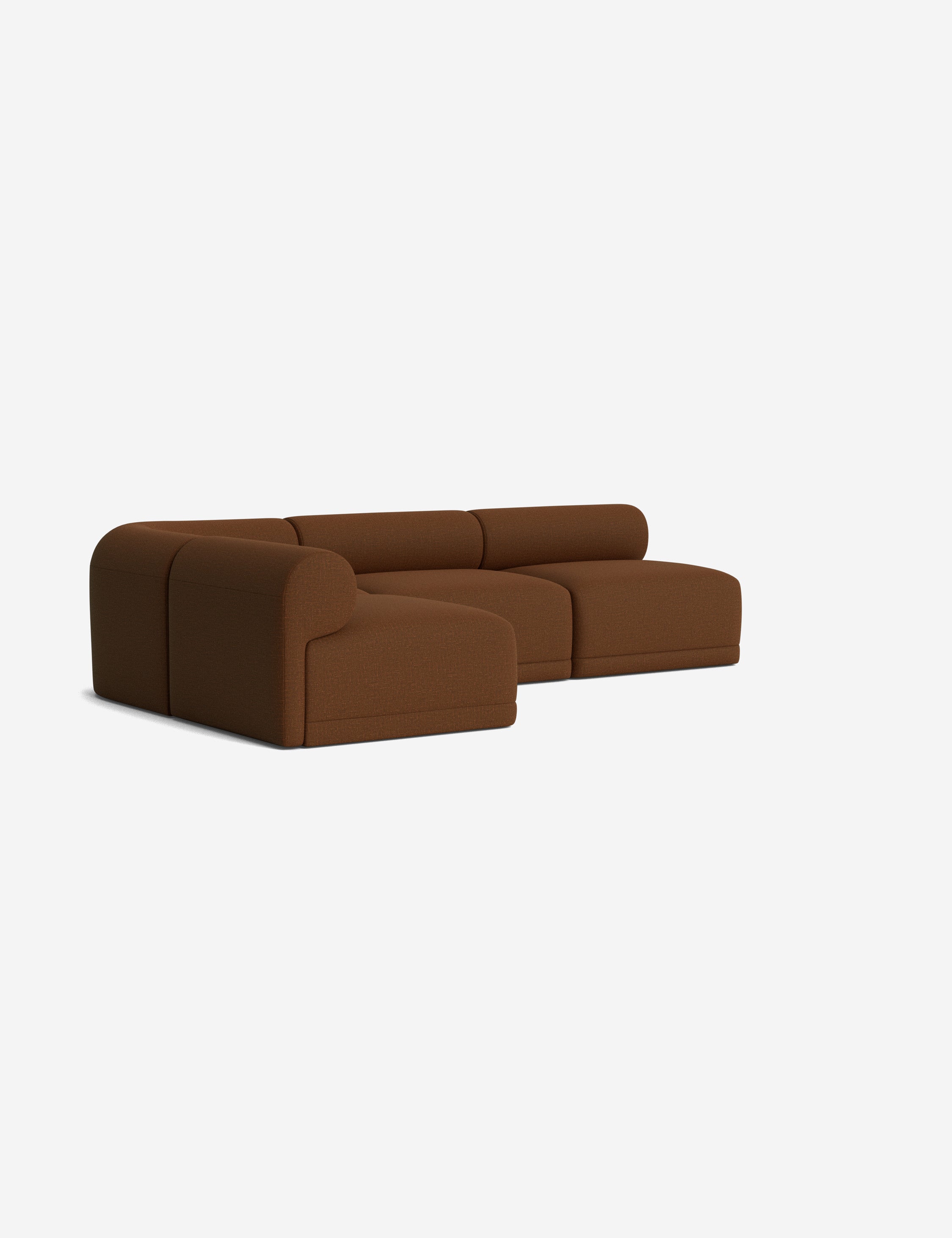 Modern Carson Sectional Sofa Set - 3-Piece L-Shaped Couch with Reversible Chaise, Soft Fabric Upholstery for Living Room, Family Room & Apartment - Comfortable & Stylish Home Furniture