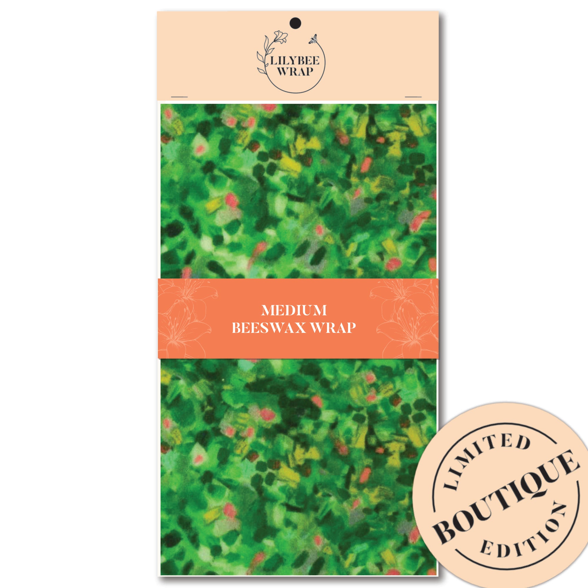 Eco-Friendly Beeswax Food Wraps - Medium Size, Reusable & Sustainable Food Storage for Sandwiches, Fruits & Cheese - Perfect for Picnics, Lunch Boxes & Zero Waste Kitchen