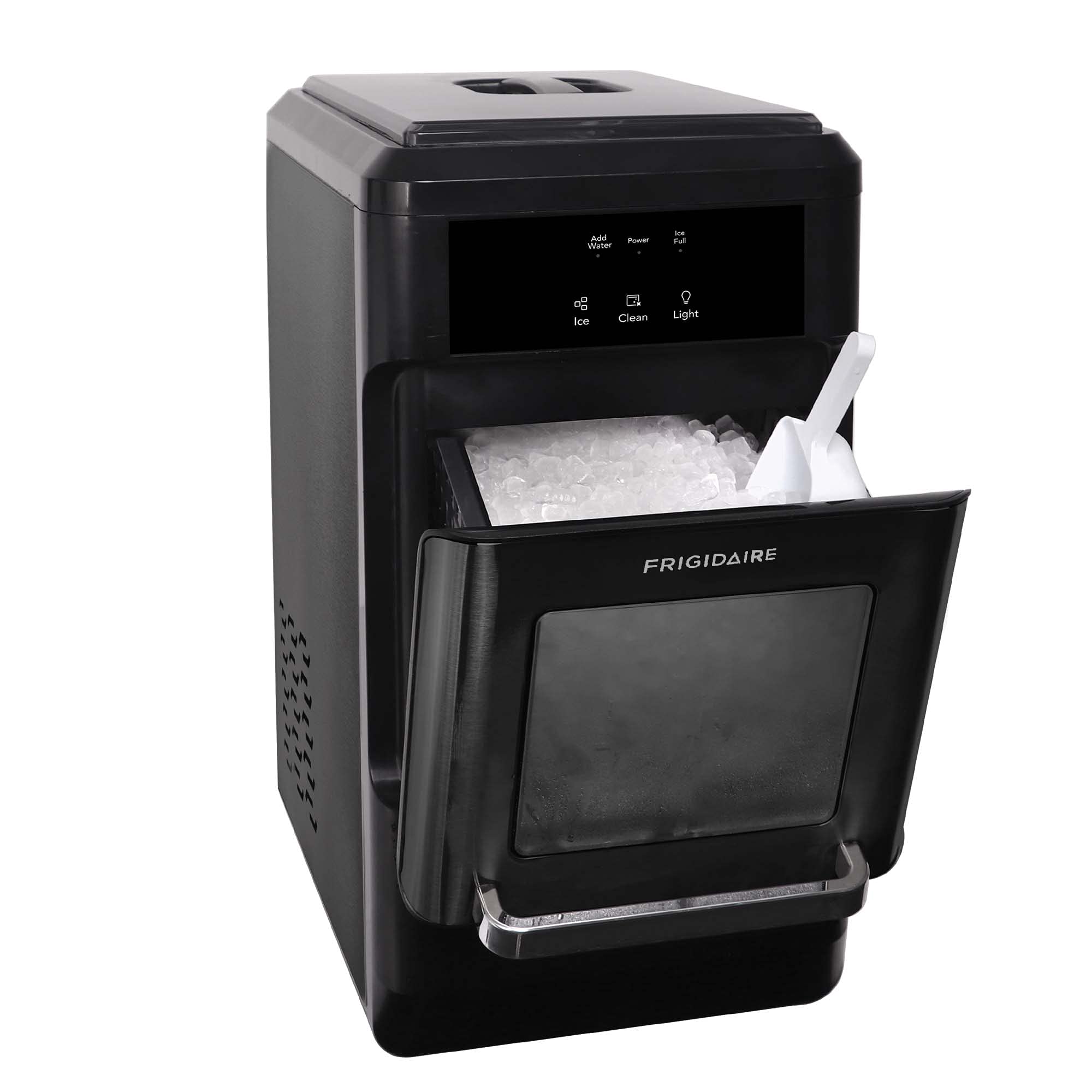 Frigidaire EFIC237 Black Stainless Countertop Nugget Ice Maker - 44lbs Daily Output, Perfect for Cocktails, Sodas & Home Use