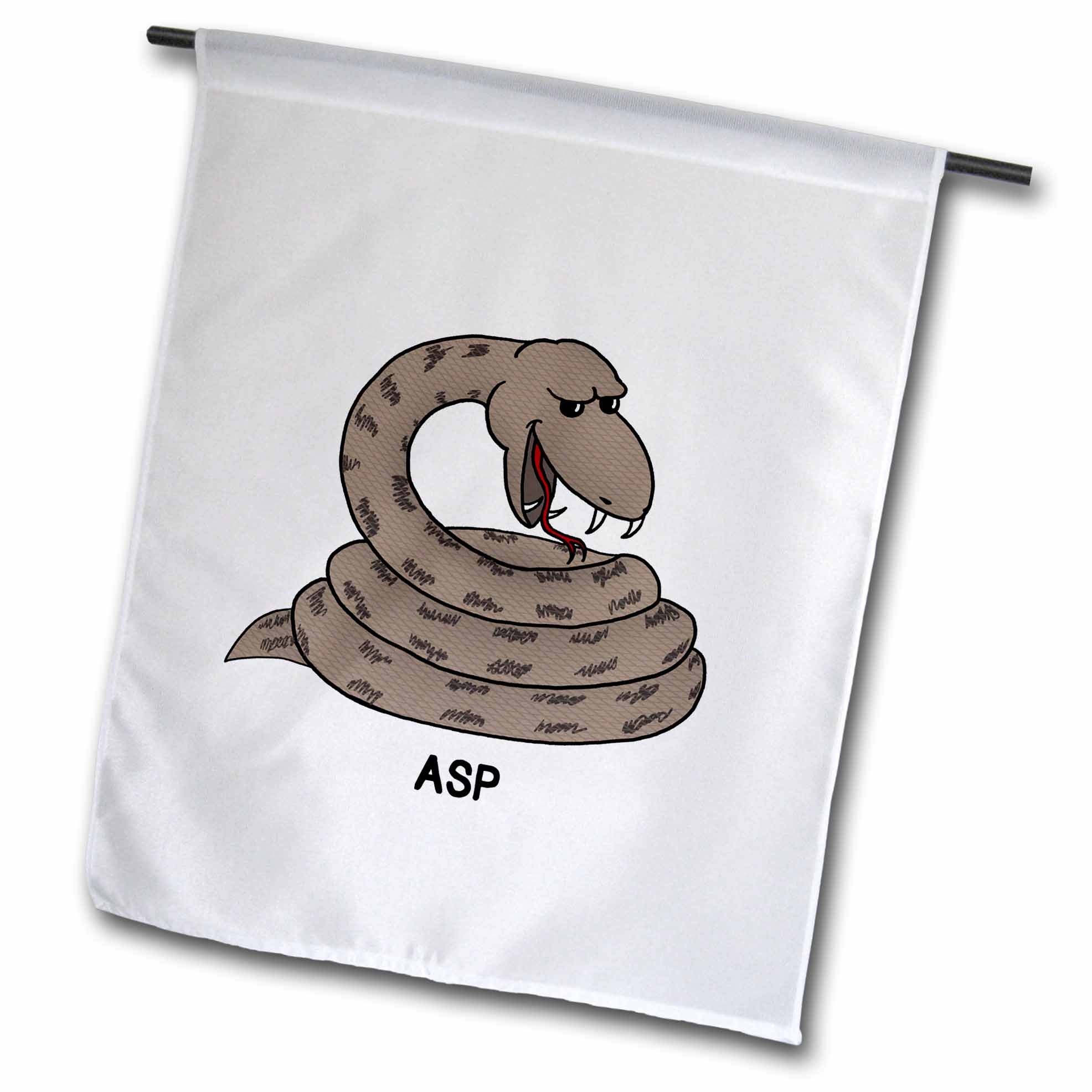 3dRose Rich Diesslin's Funny General Cartoons - Out to Lunch Cartoon Snakes The Asp Family Garden Flag 12x18 Inch | Outdoor Decoration for Yard, Patio, Garden & Seasonal Celebrations