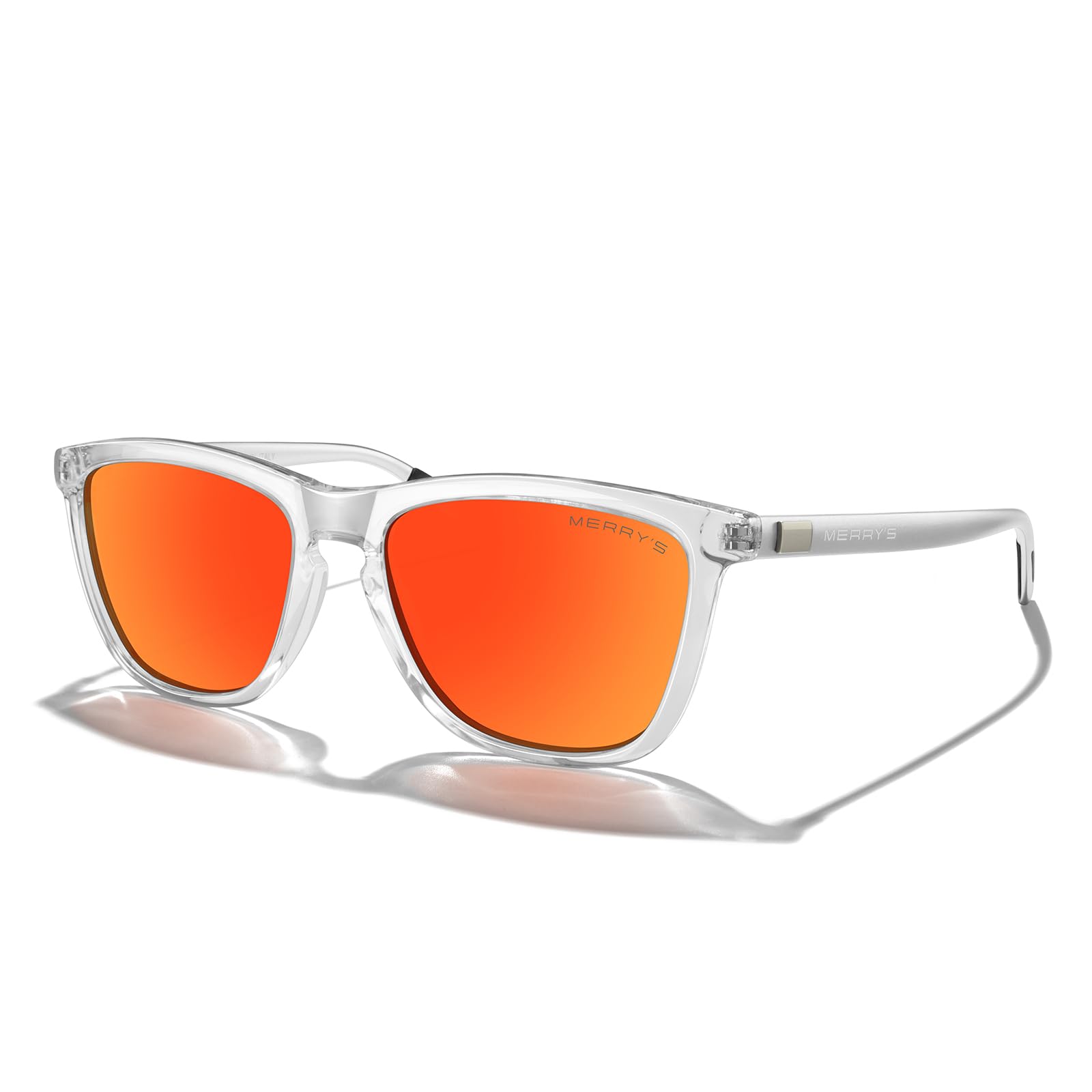 MERRY'S Unisex Polarized Sunglasses for Women & Men - Classic Retro Designer Style with Aluminum Legs - UV Protection for Driving, Fishing & Outdoor Activities
