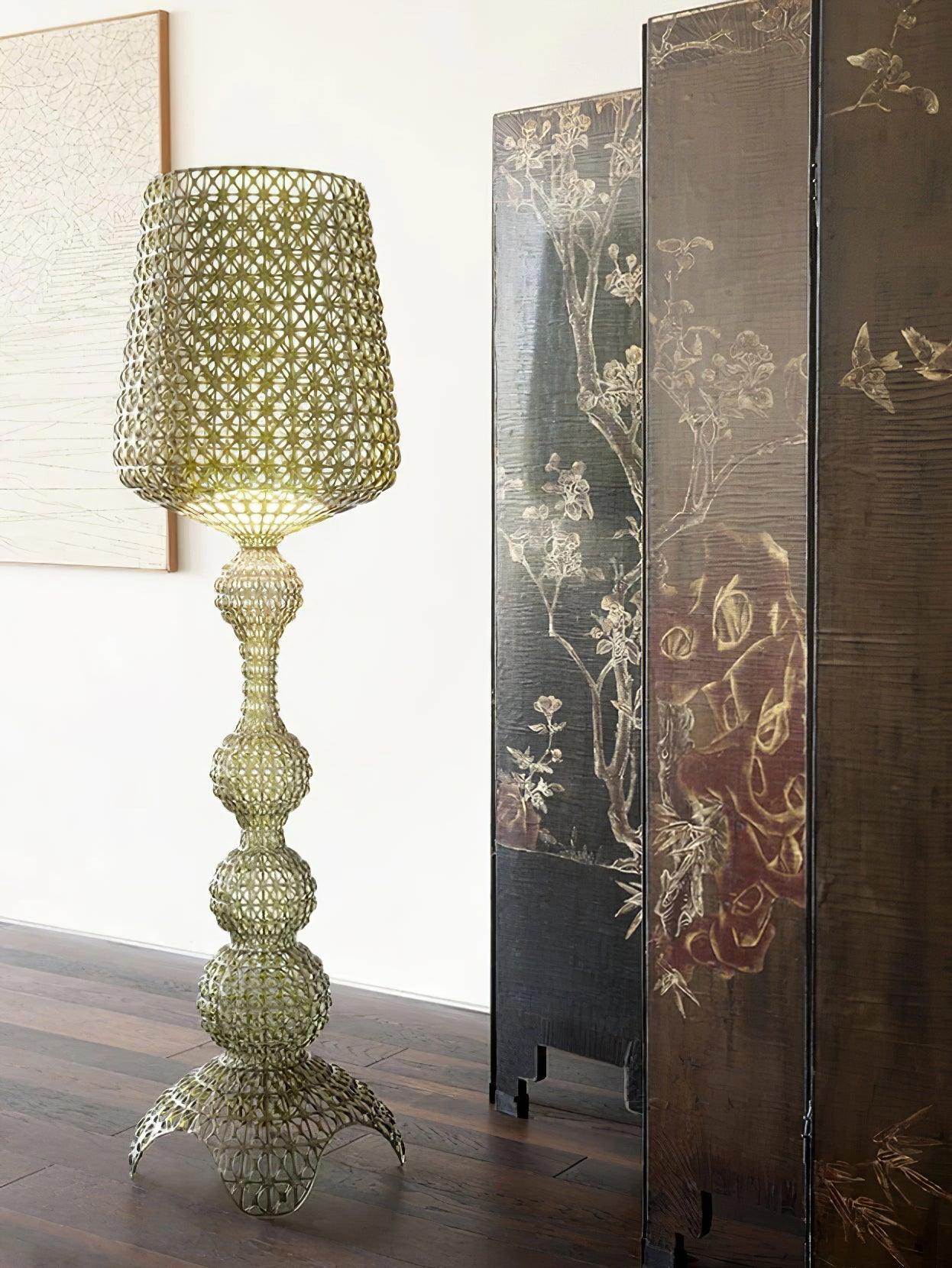 Modern Kabuki Floor Lamp with Adjustable Height - Elegant Home Decor for Living Room, Bedroom & Office - Soft Ambient Lighting for Relaxation & Reading