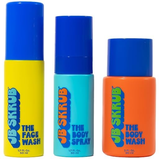 Junior Travel Trio - Complete Kids & Teens Skincare Set: Hydrating Body Wash, Refreshing Body Spray & Gentle Face Wash | Perfect for Travel, School & Daily Hygiene Routine