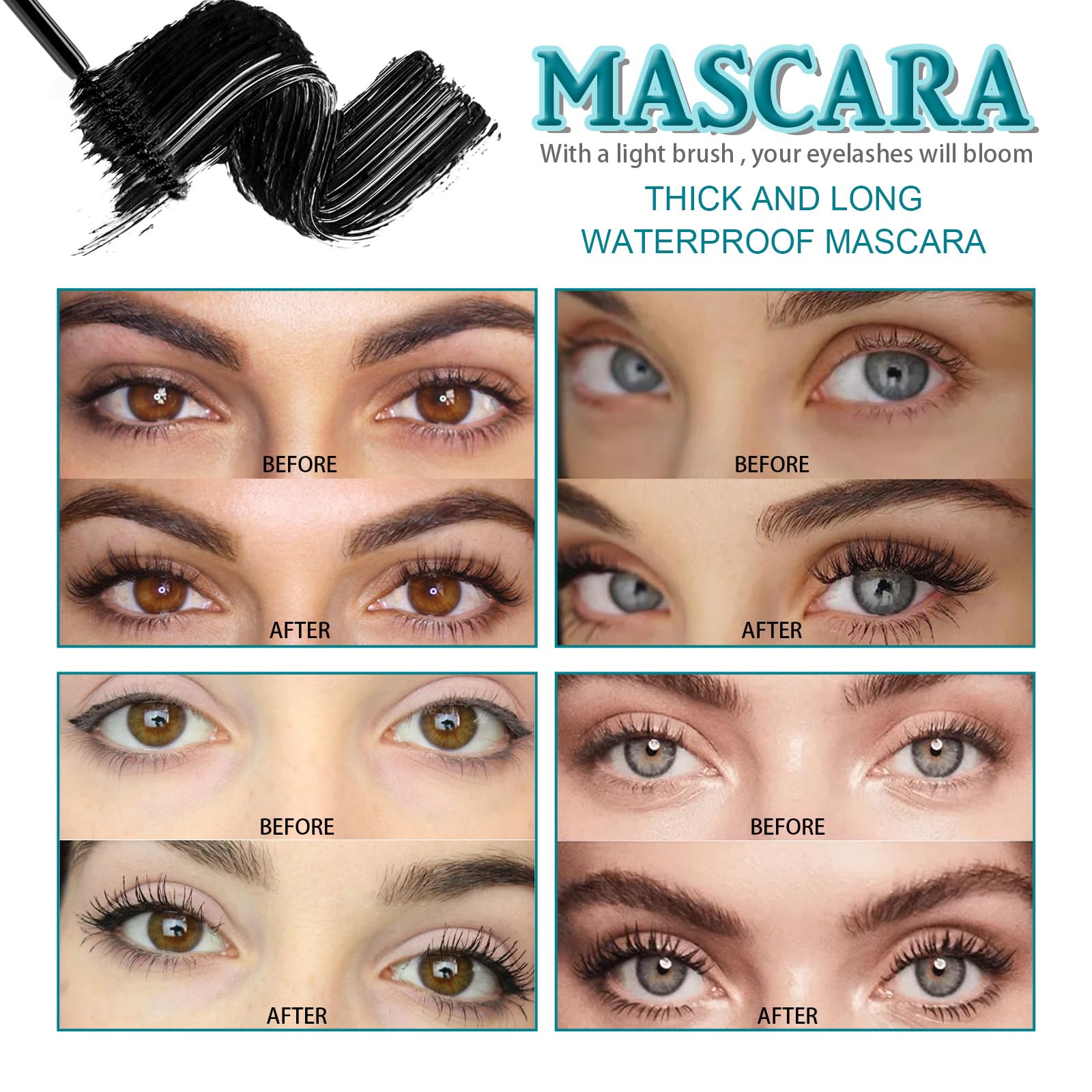 Thrive Mascara Liquid Lash Extensions - Brynn Black (10.7g/0.38oz) Volumizing & Lengthening Waterproof Mascara for Thicker, Fuller Lashes - Perfect for Daily Wear, Special Occasions & Active Lifestyles